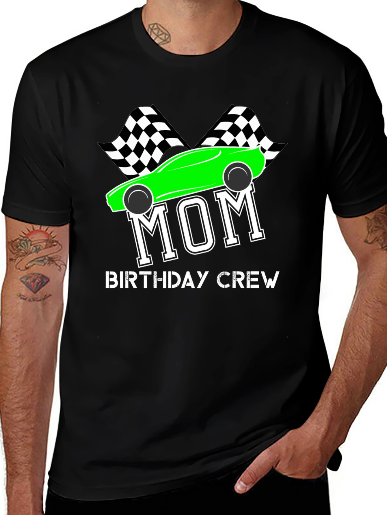 Mom Birthday Crew Racing T-Shirt