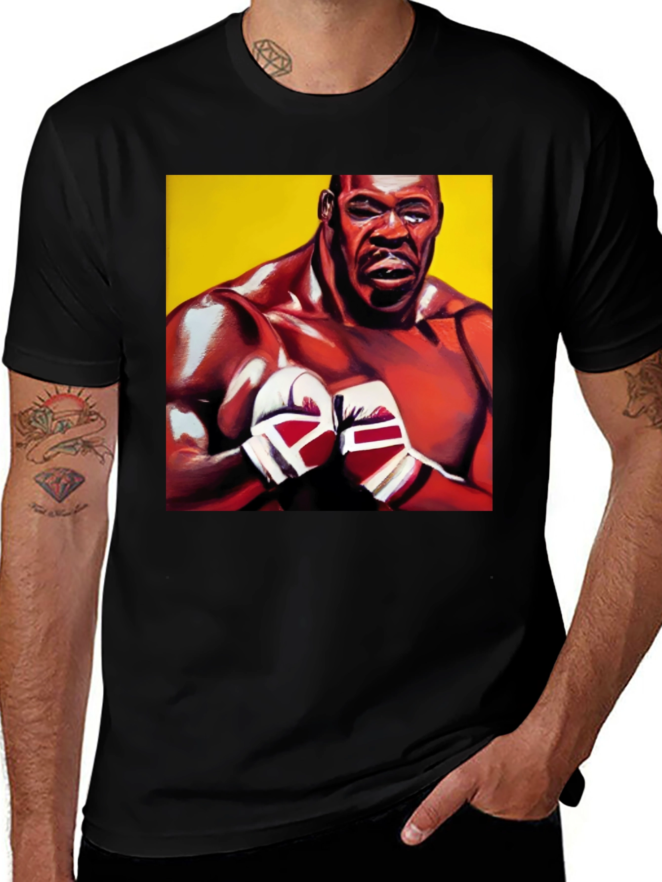Variant 9 of Boxing Legend Graphic Tee - Black
