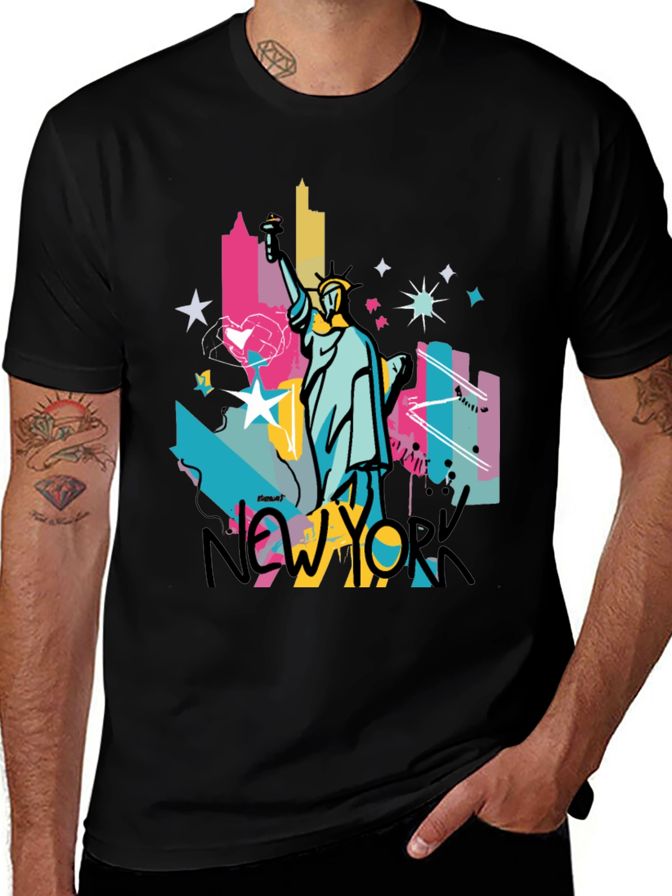New York Statue of Liberty Graphic T-Shirt