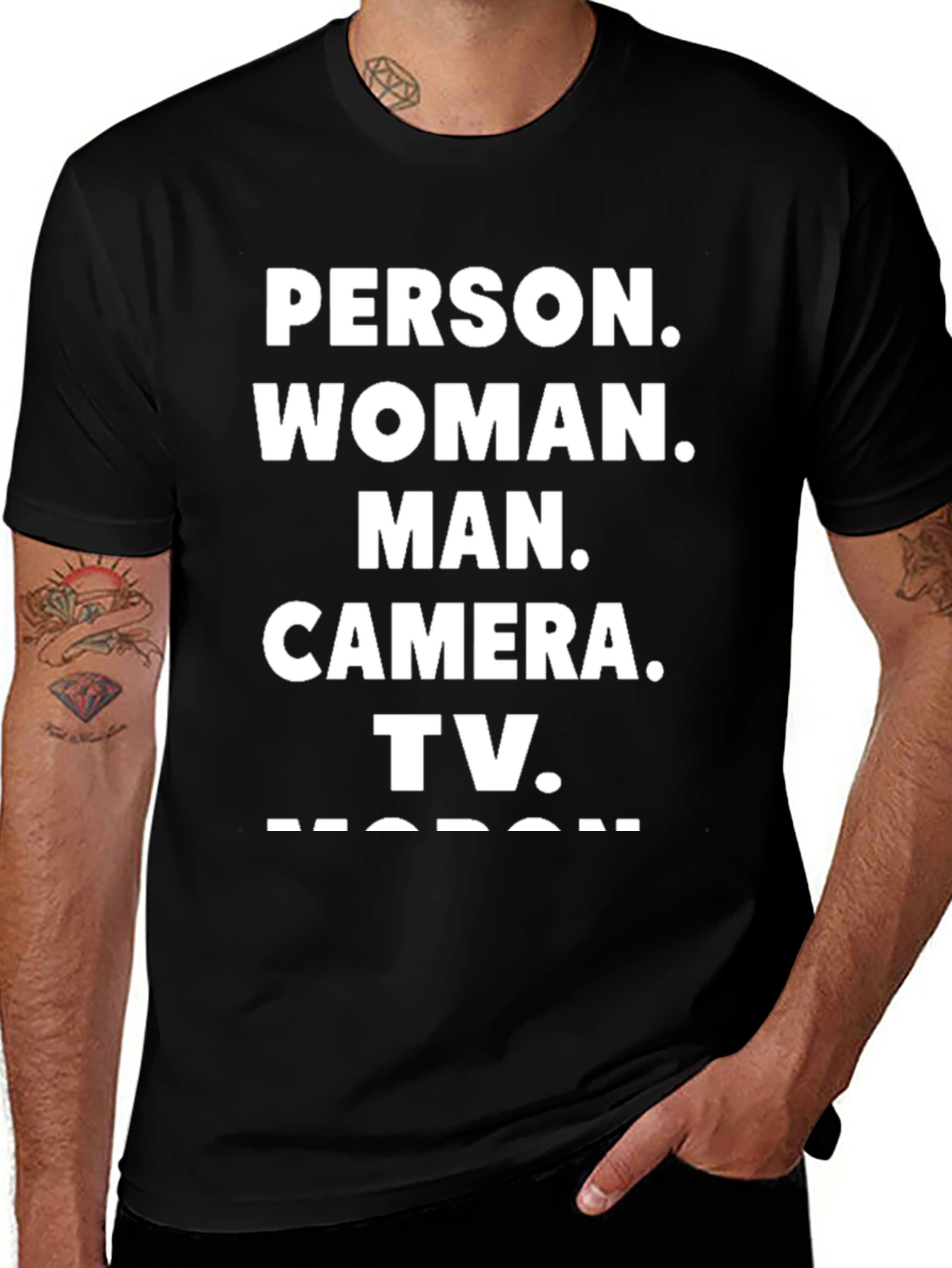 Variant 24 of Person Woman Man Camera TV Funny Graphic T-Shirt