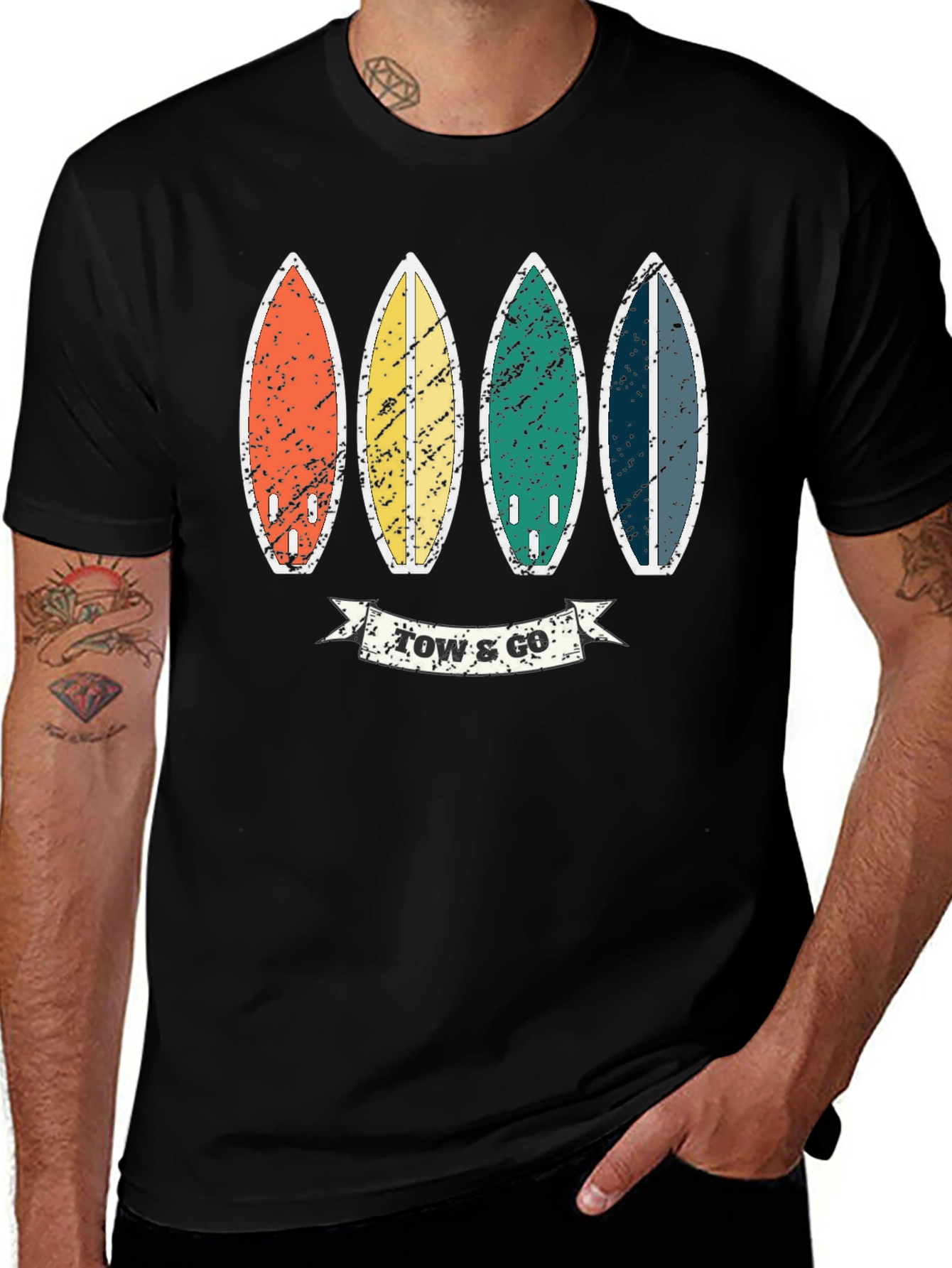 Variant 14 of Vintage Surfboards T-Shirt - Retro Beach Style