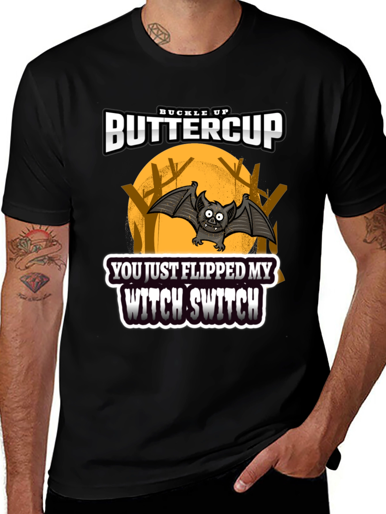 Variant 16 of Buckle Up Buttercup Witch Switch T-Shirt
