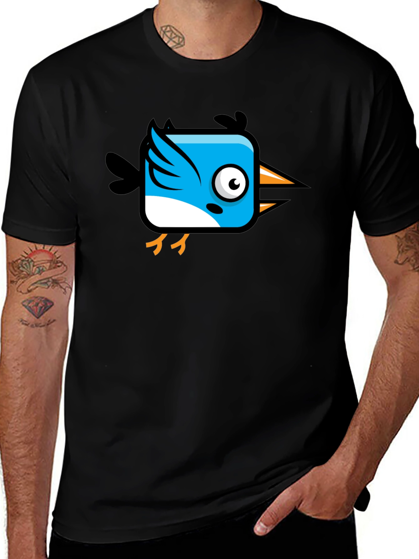 Variant 10 of Square Bird T-Shirt - Unique Graphic Tee