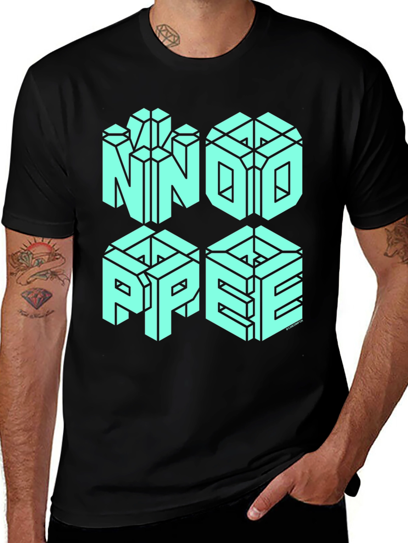 Variant 16 of NNOI PPEE Optical Illusion Graphic Tee