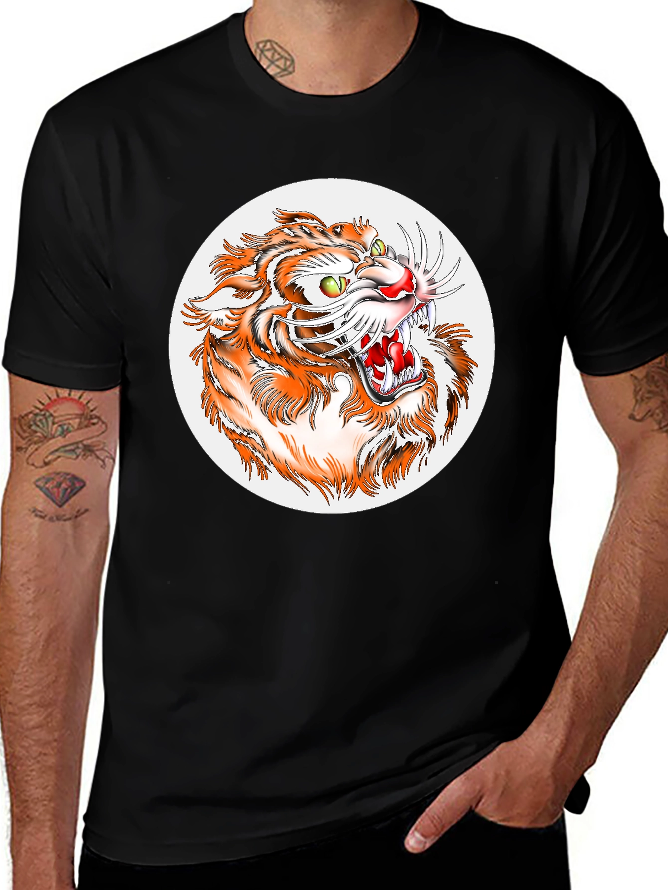 Variant 28 of Tiger Graphic Tee - Fierce Style
