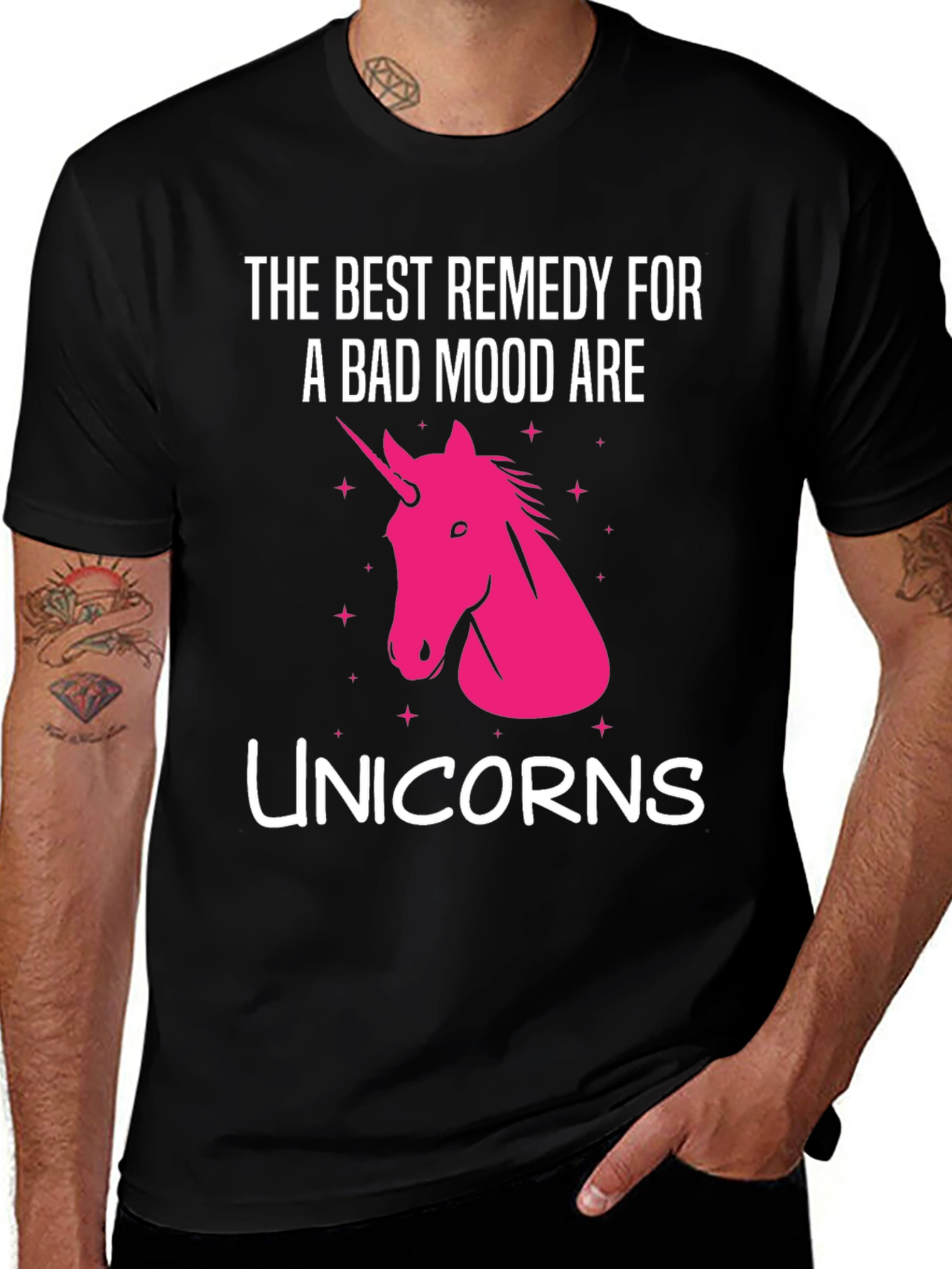 Variant 4 of Unicorn Remedy T-Shirt - Best Mood Booster Graphic Tee