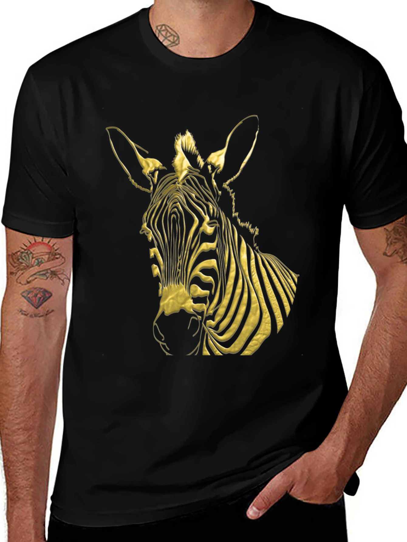 Variant 28 of Zebra Graphic Tee - Bold Black T-Shirt