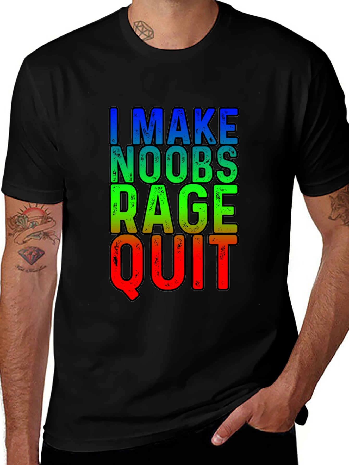 Variant 27 of Gamer T-Shirt - I Make Noobs Rage Quit