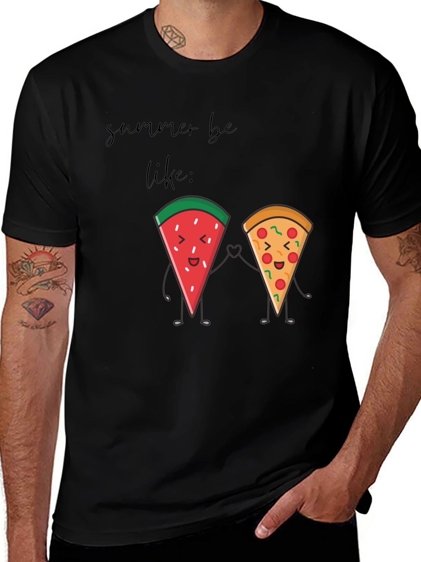 Variant 30 of Summer Be Like T-Shirt: Watermelon & Pizza Besties!