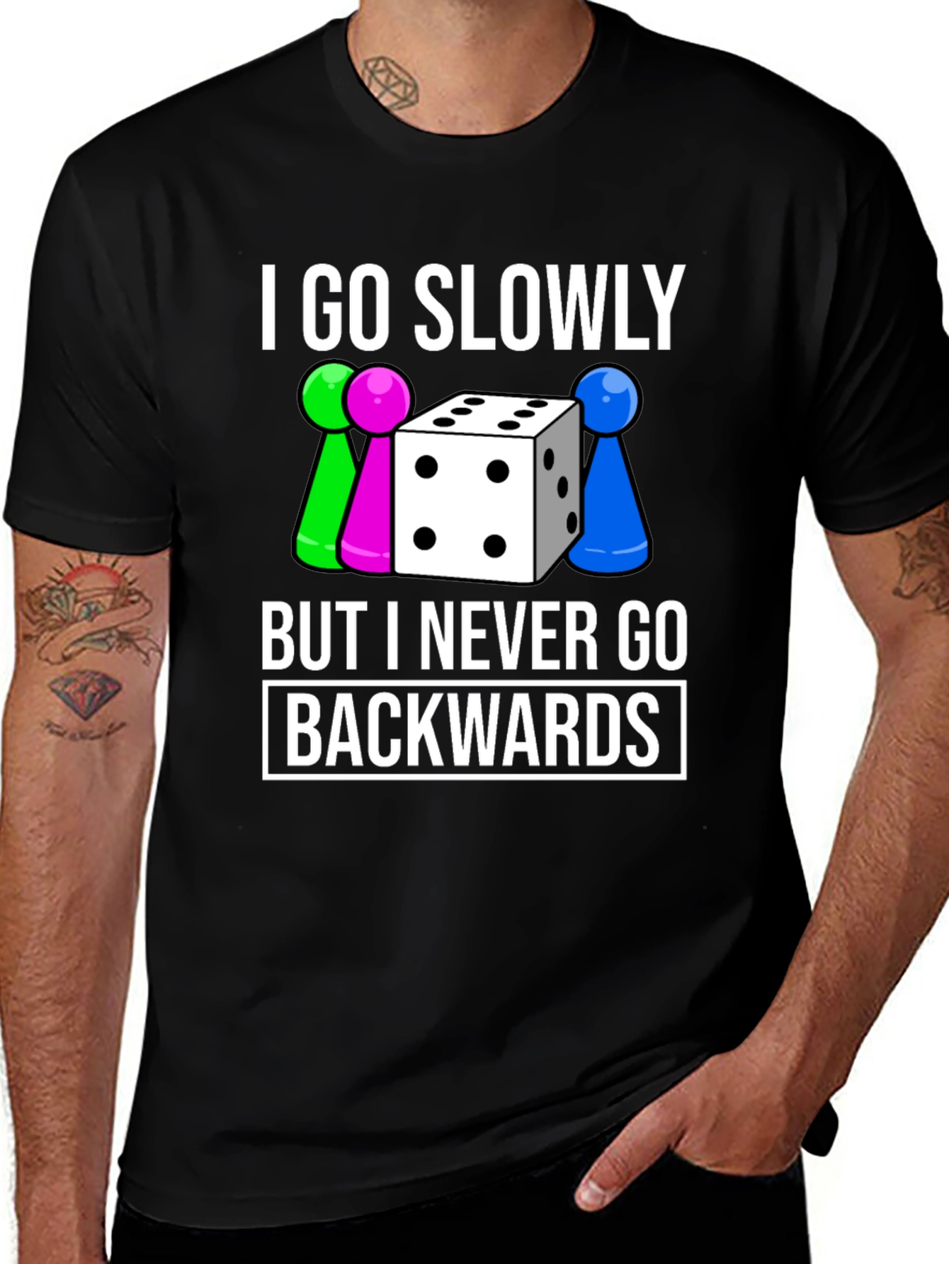 Variant 27 of Go Slowly T-Shirt - Never Backwards