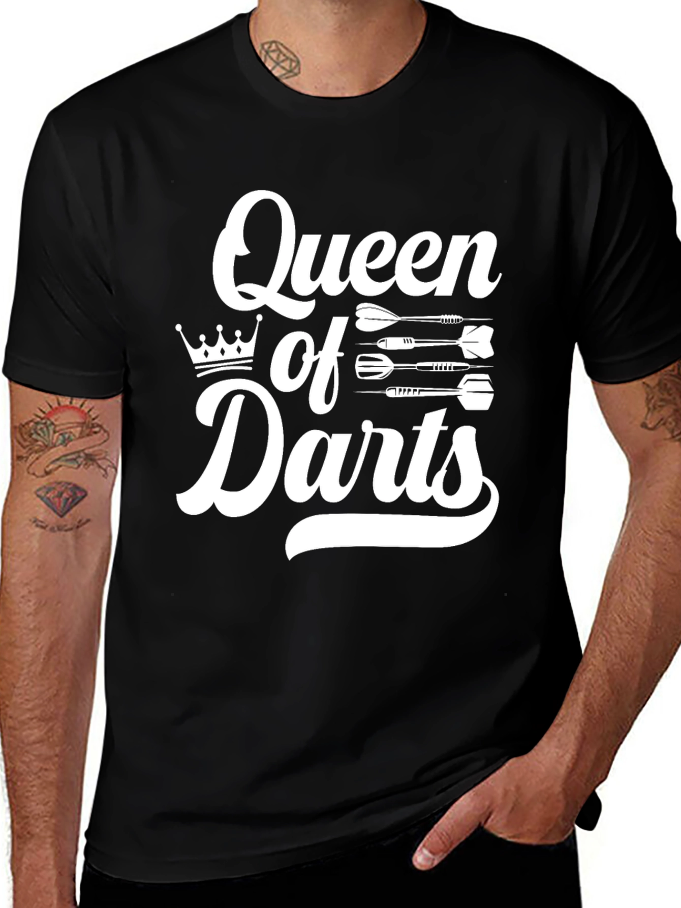 Variant 20 of Queen of Darts Graphic T-Shirt - Dart Player Apparel