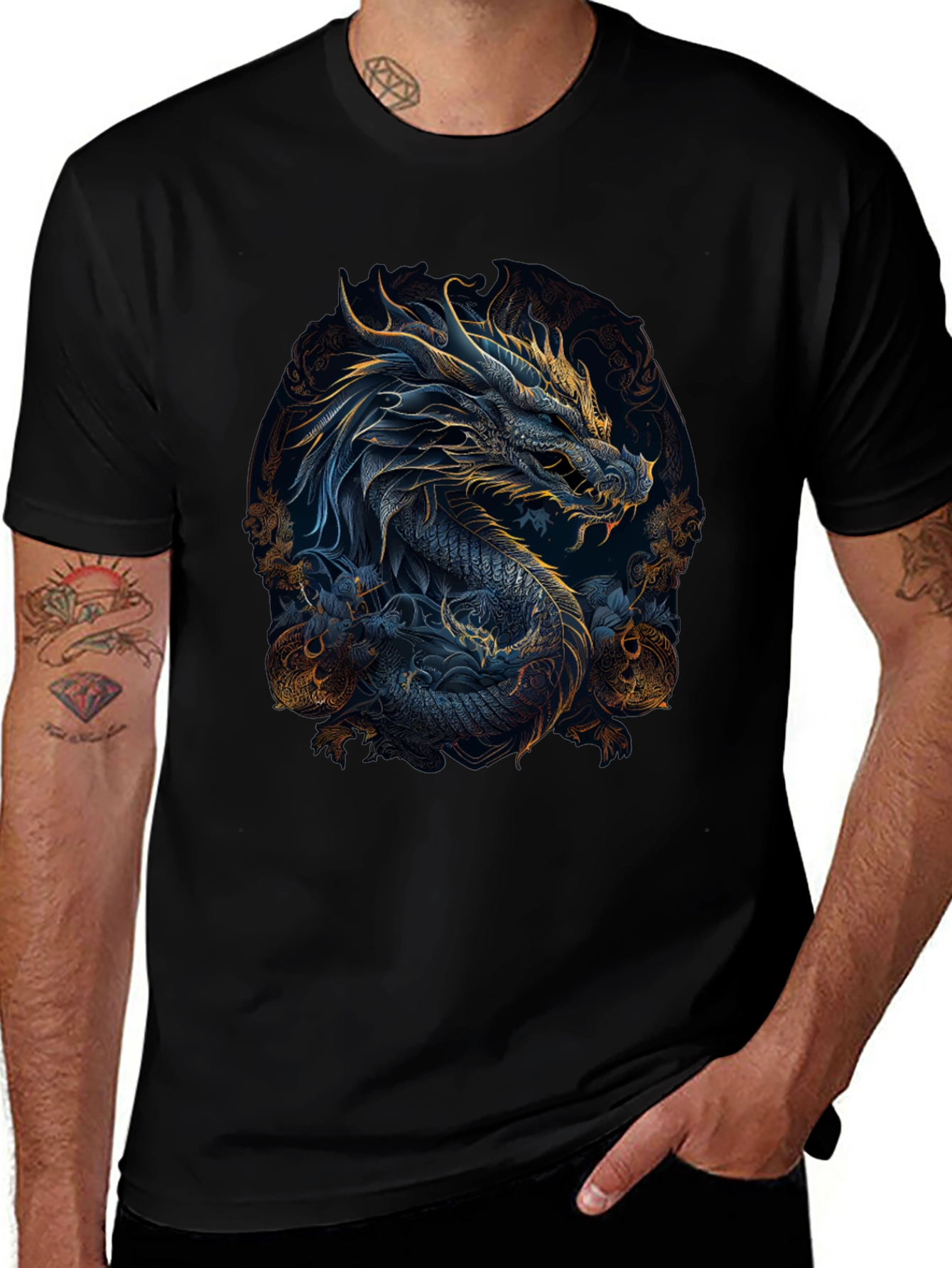 Variant 8 of Dragon Graphic Tee - Mythical Beast T-Shirt