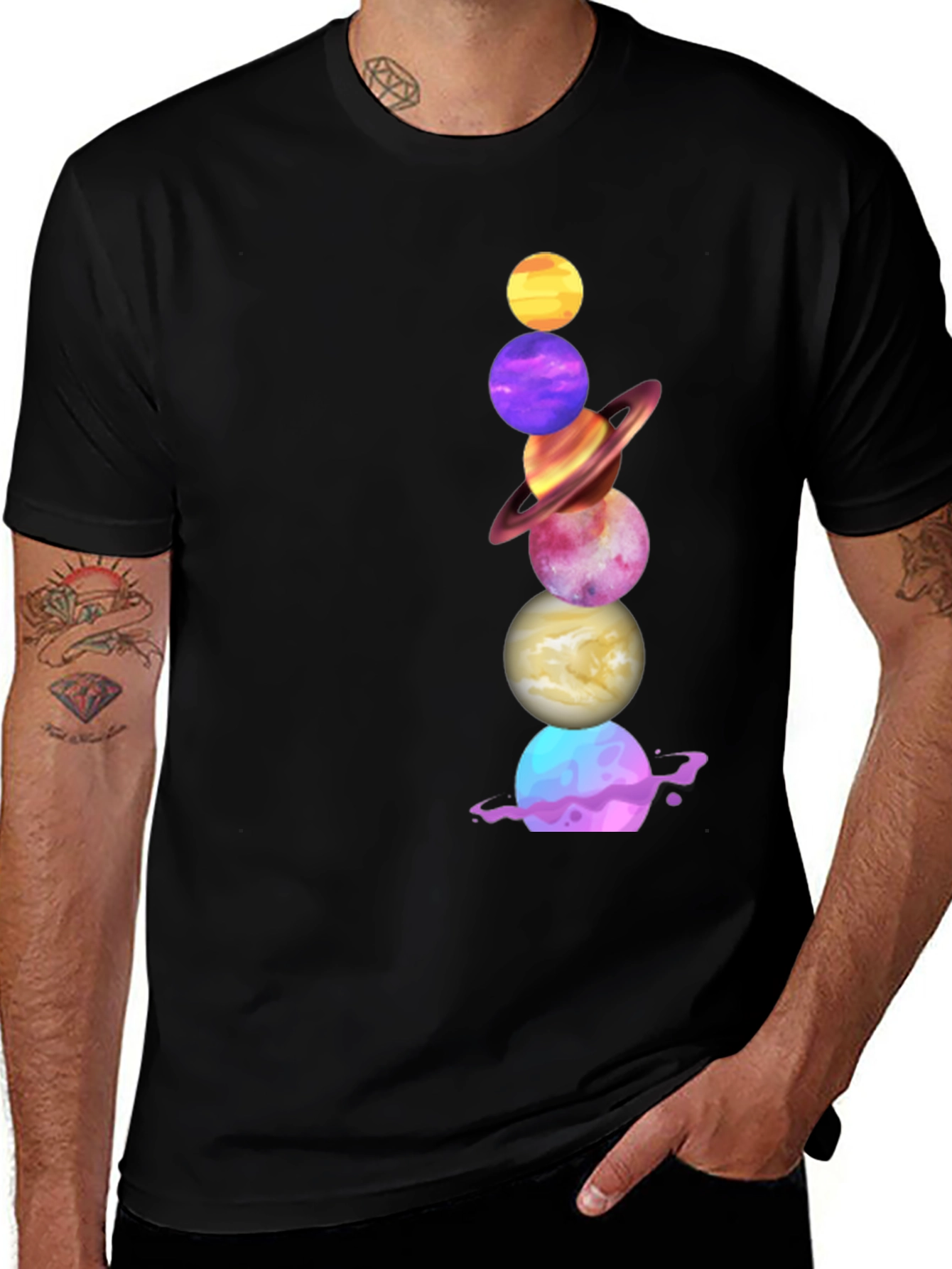 Variant 28 of Planet Stack Graphic Tee