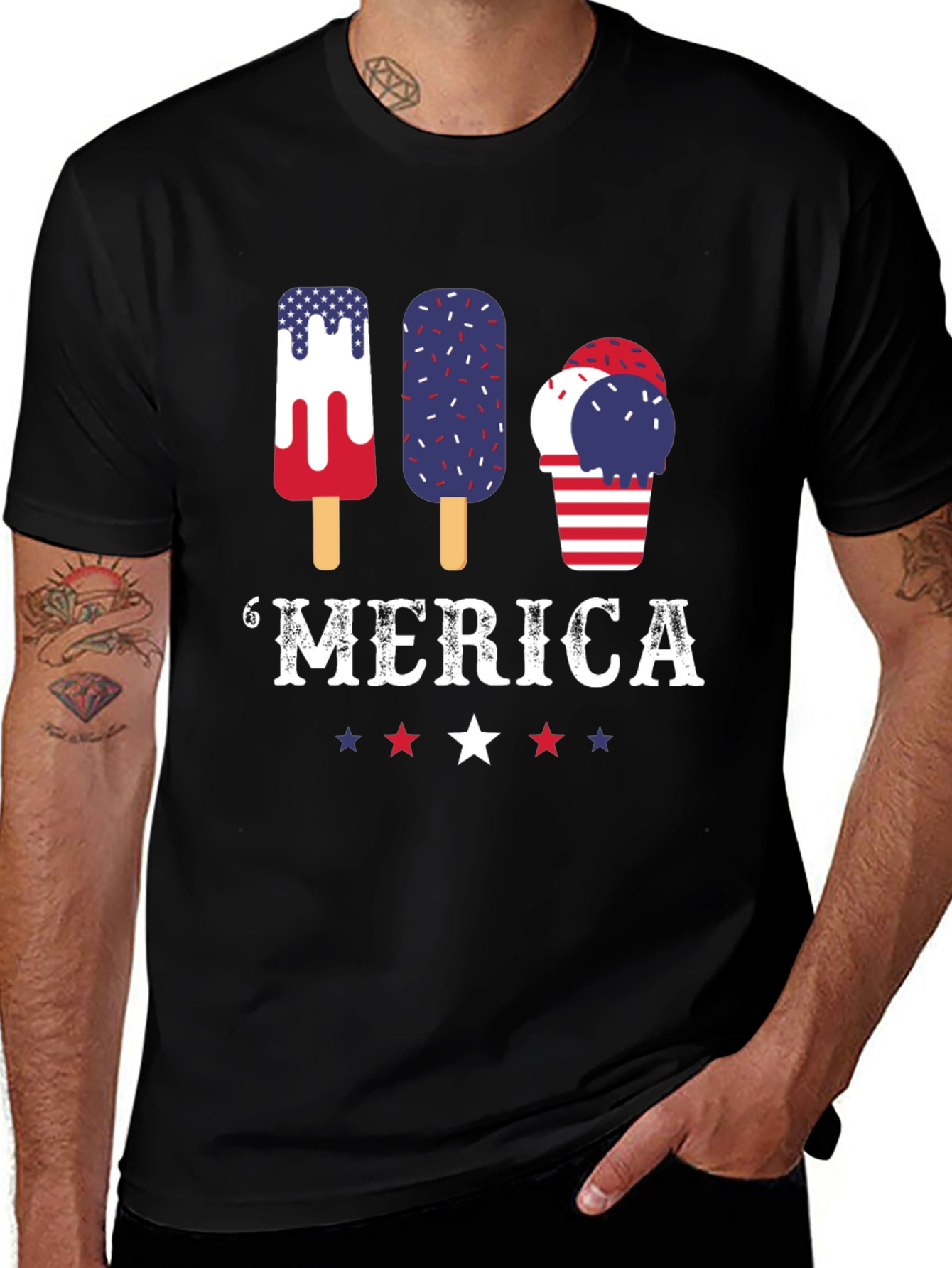 Variant 4 of Patriotic Popsicle T-Shirt - 'Merica Graphic Tee