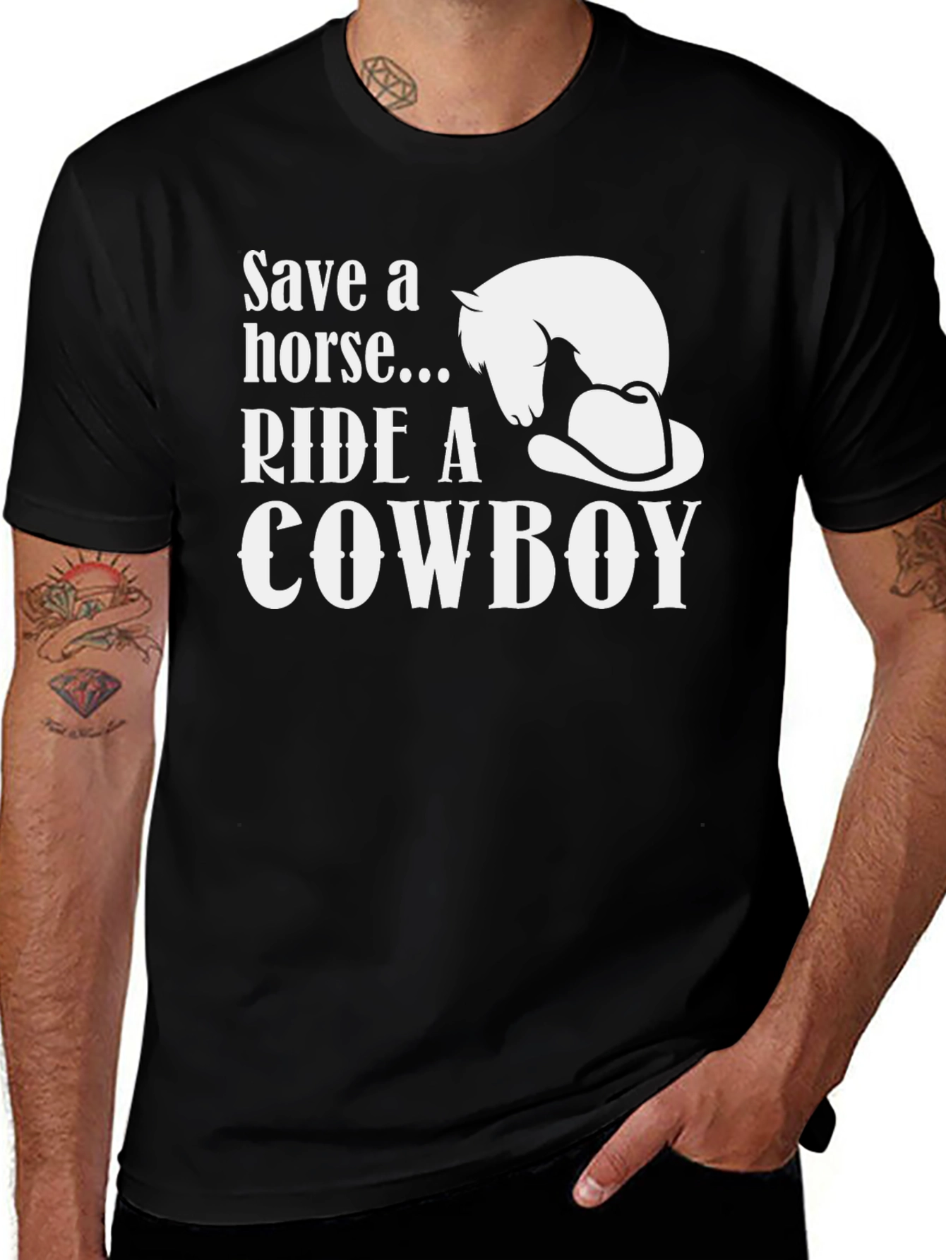 Variant 12 of Save a Horse Ride a Cowboy Graphic T-Shirt