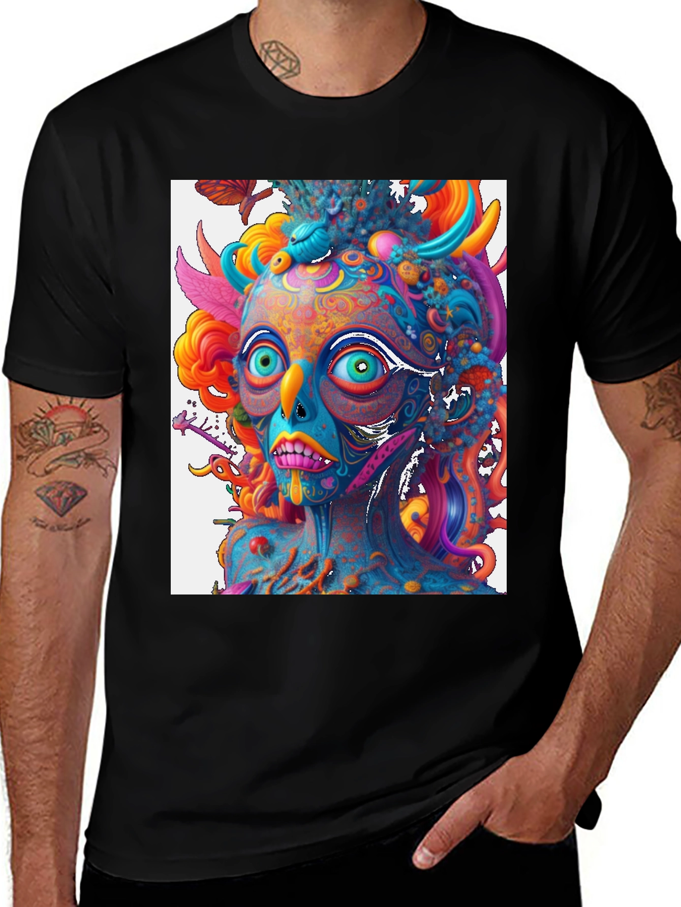 Variant 26 of Psychedelic Creature Graphic T-Shirt - Vivid and Bold