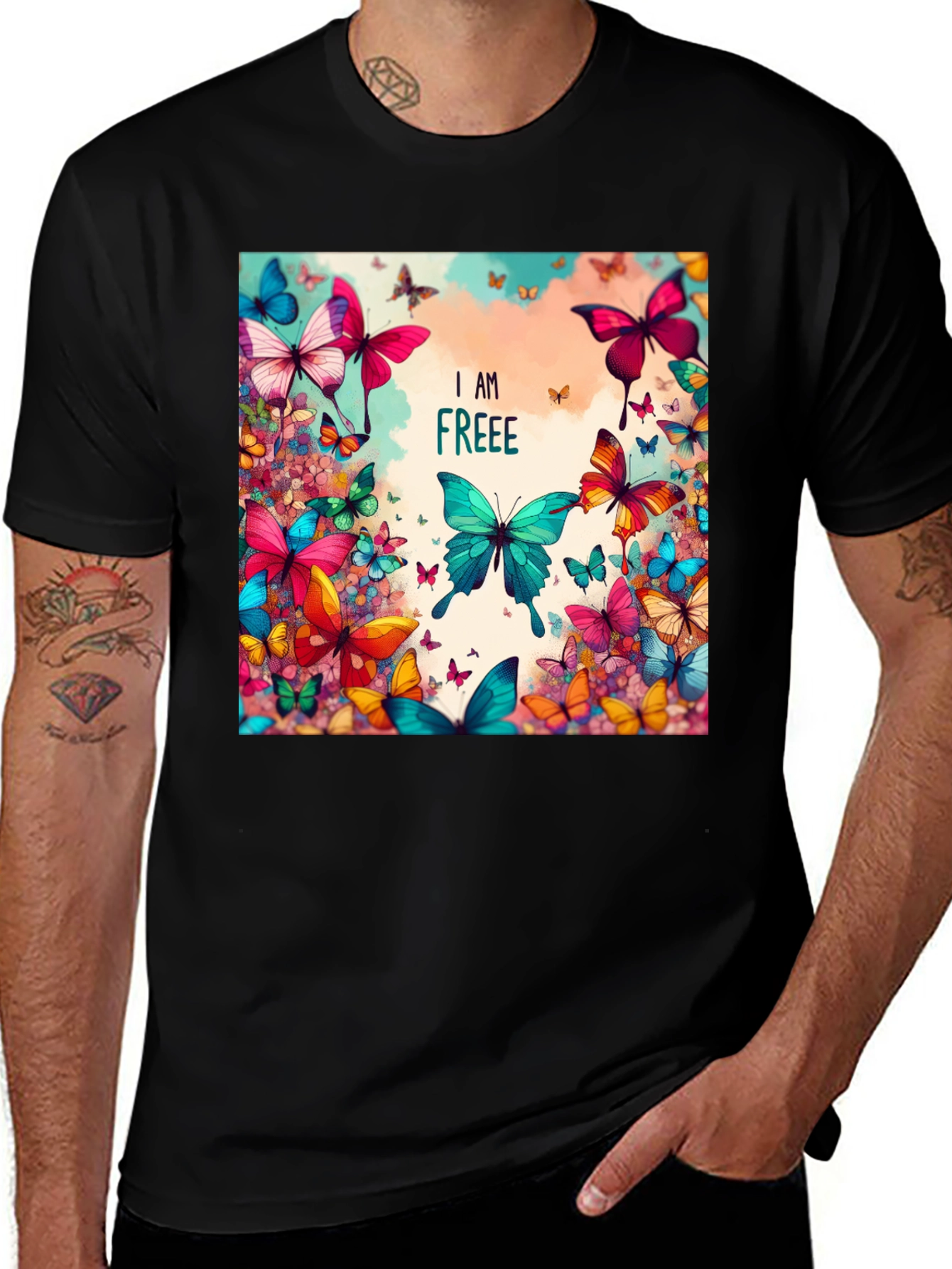 Variant 22 of I am Free Butterfly T-Shirt
