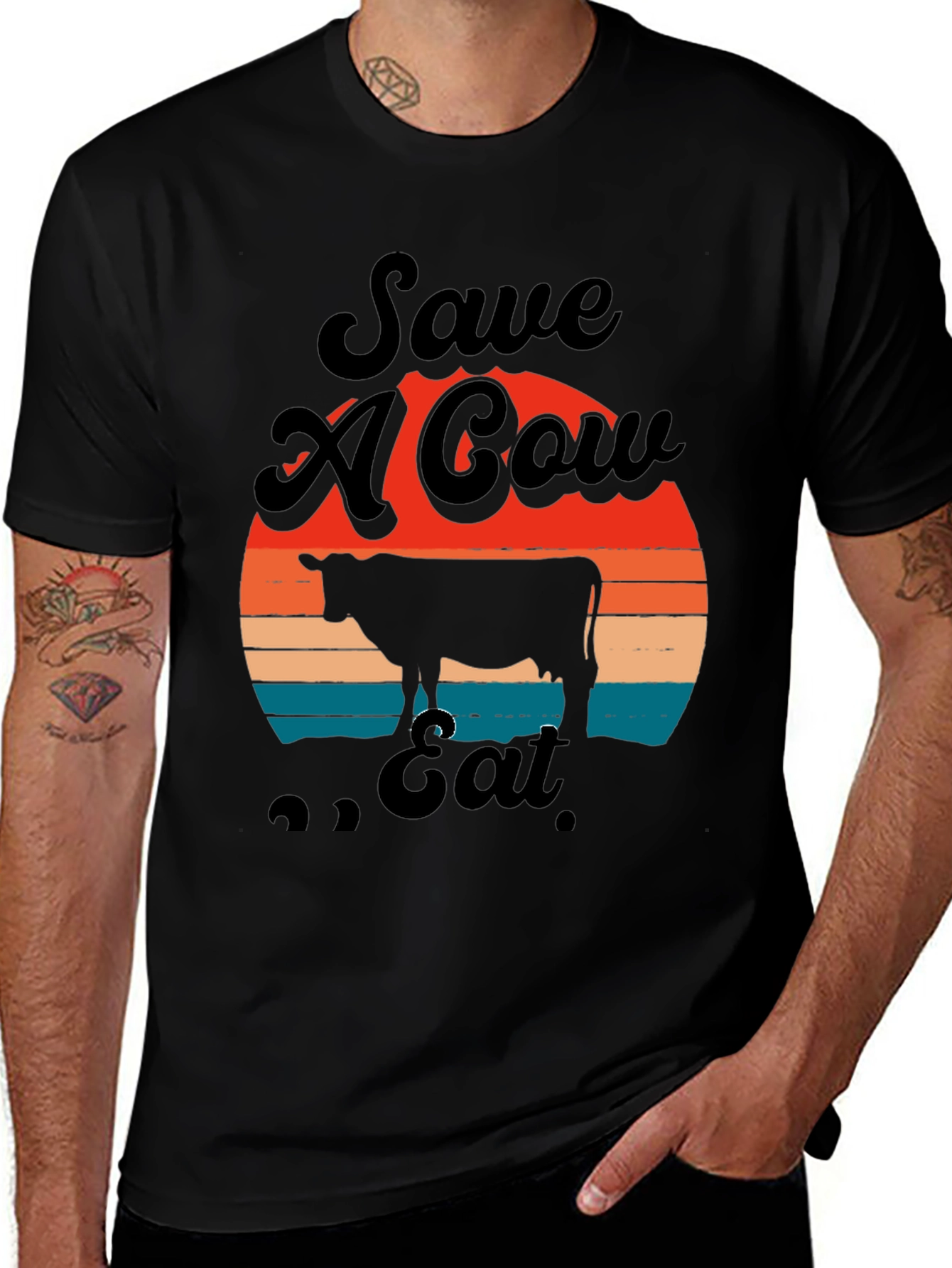 Variant 16 of Save a Cow Eat More Chicken Graphic Tee
