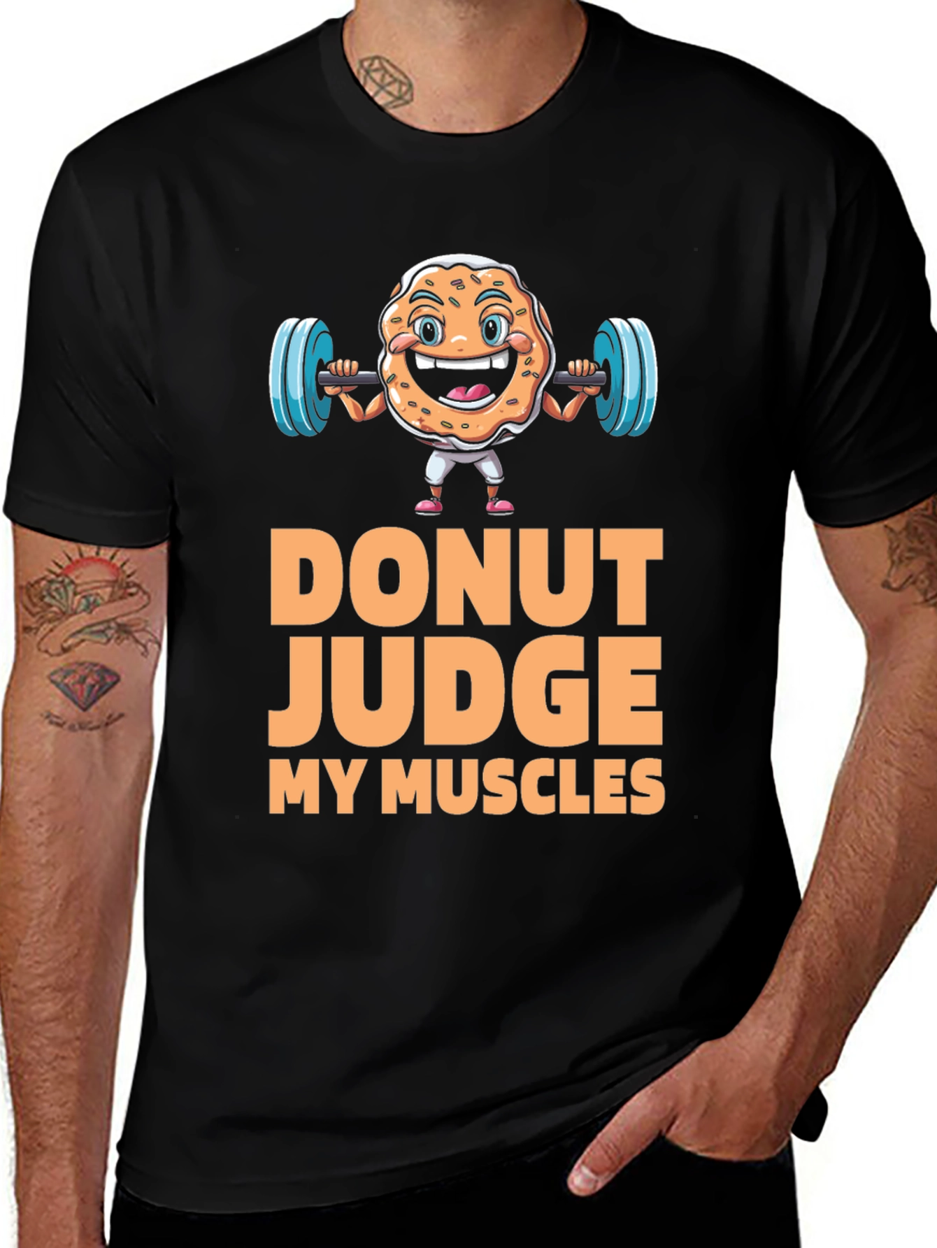 Variant 21 of Donut Judge My Muscles Graphic T-Shirt