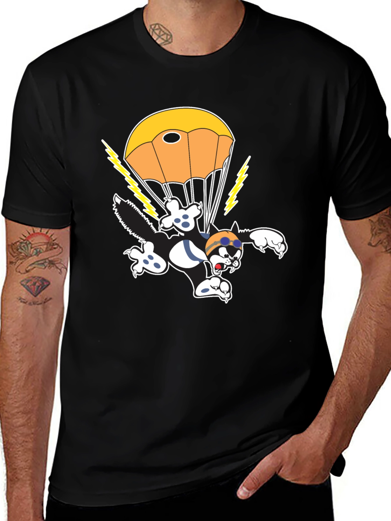 Variant 30 of Cartoon Dalmatian Parachute T-Shirt
