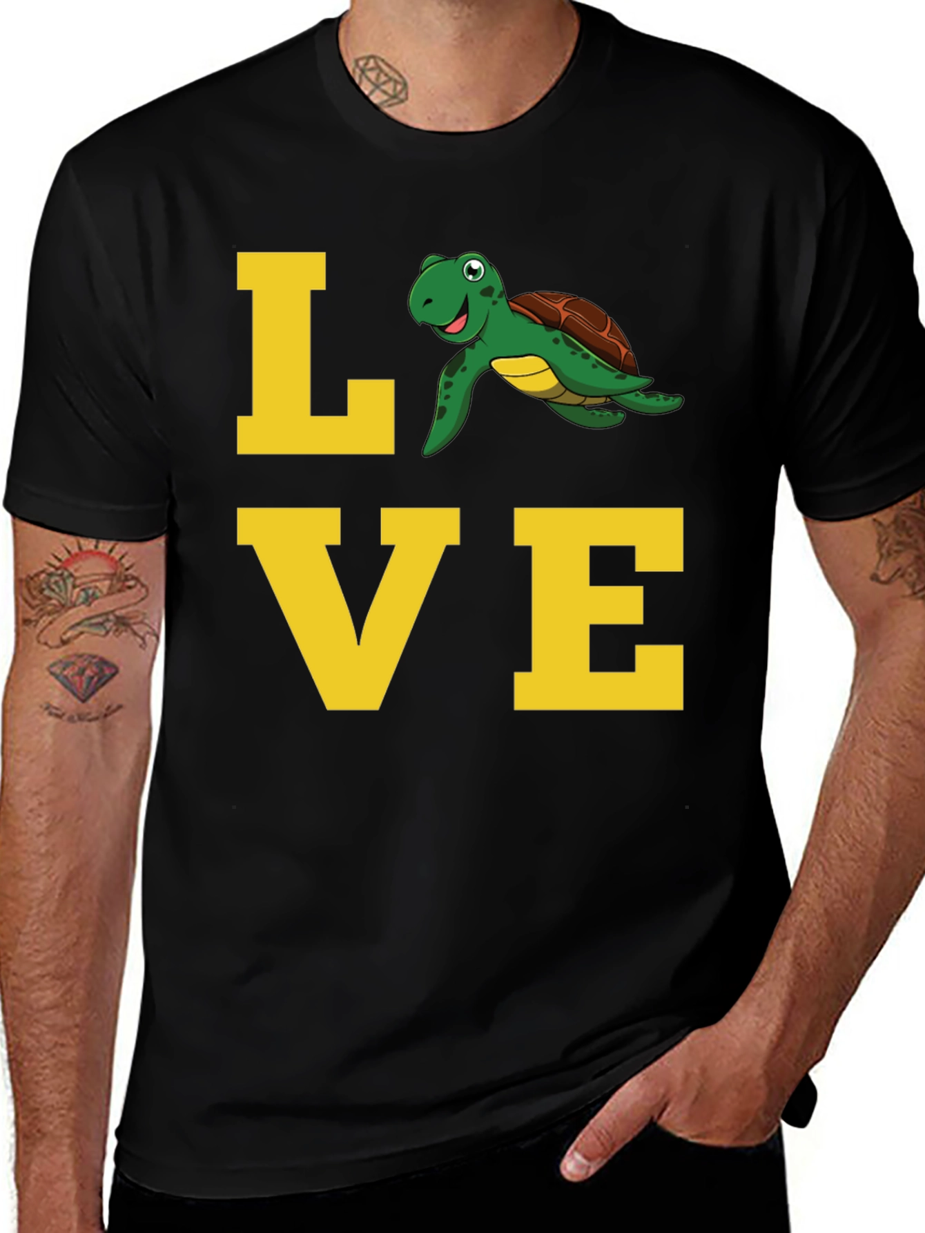 Variant 4 of Love Turtle Graphic T-Shirt