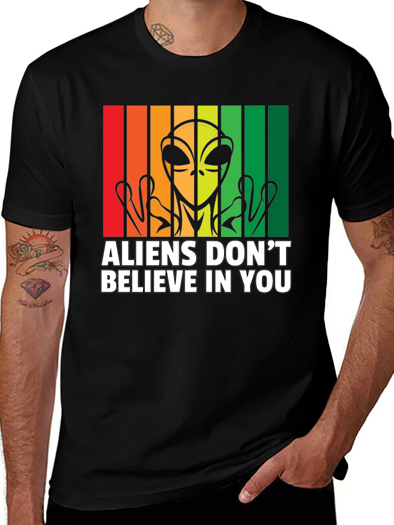 Variant 30 of Aliens Don't Believe in You Graphic Tee