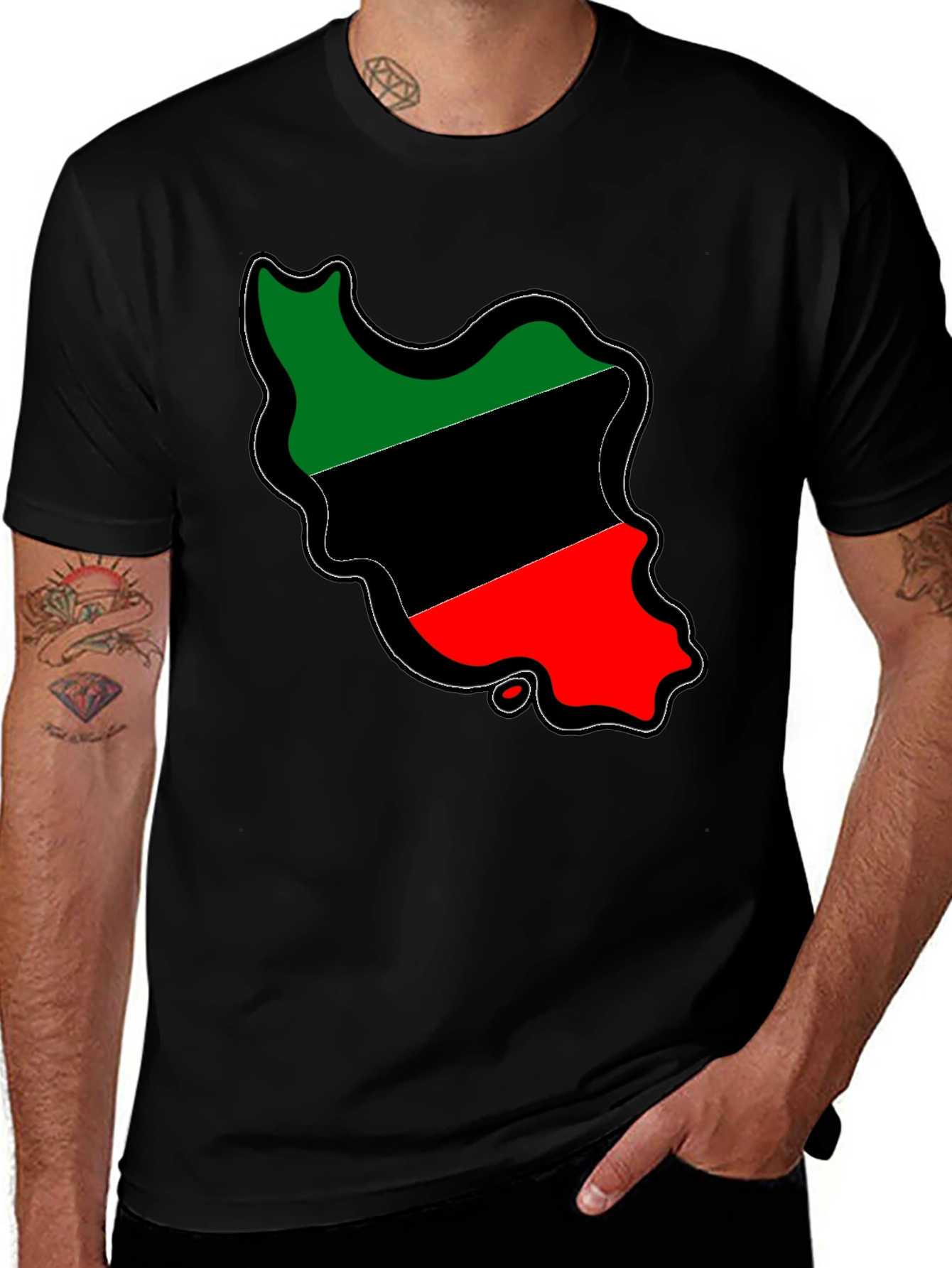 Iran Map Flag T-Shirt