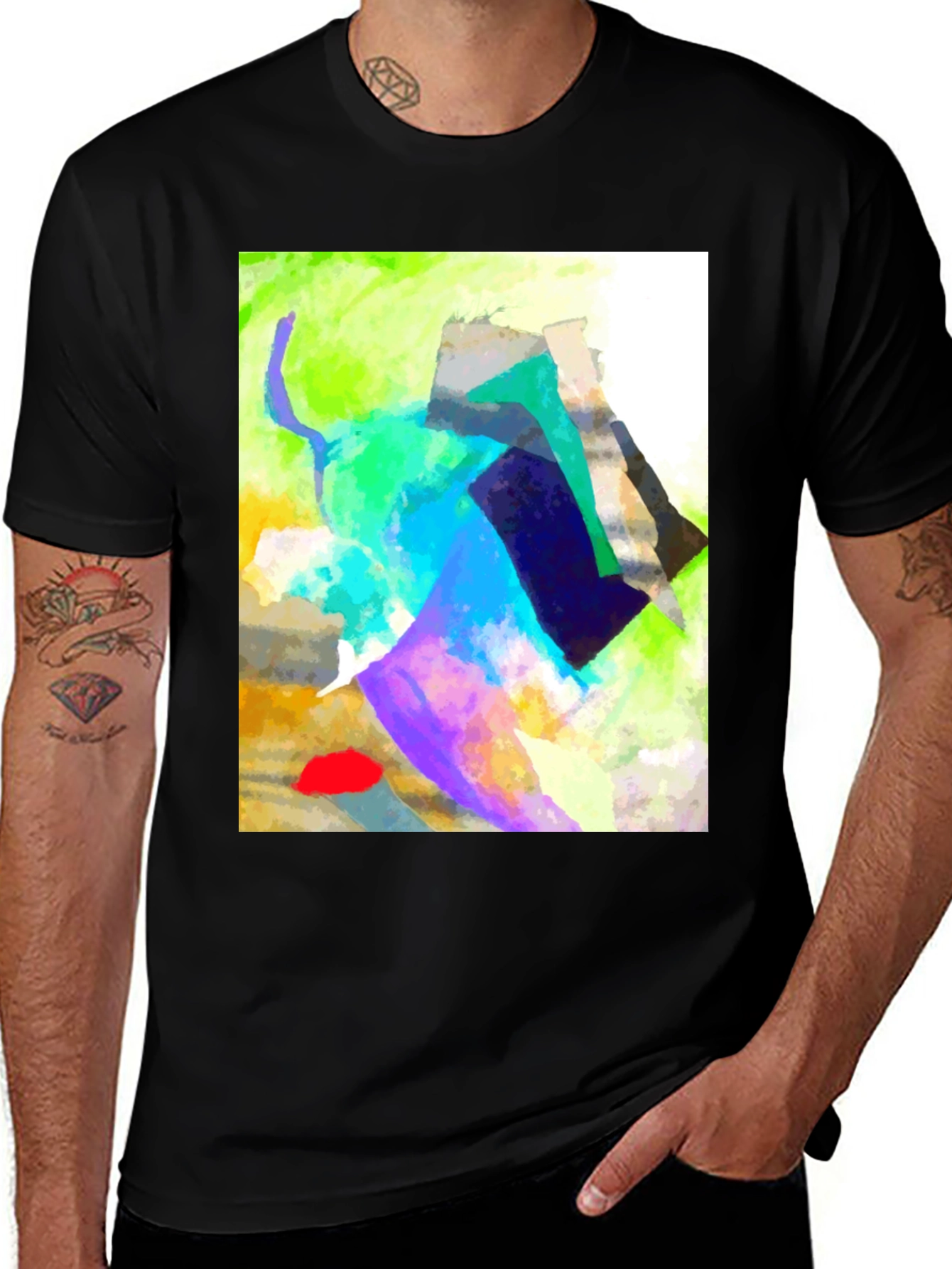 Variant 23 of Abstract Art Graphic Tee - Modern Style