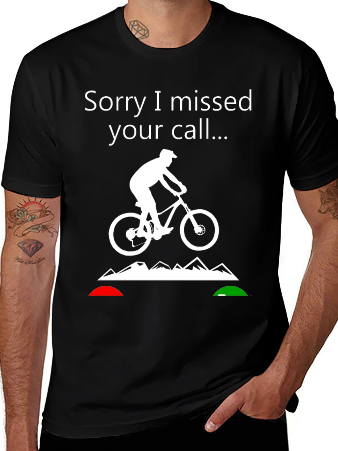 Variant 29 of Sorry I Missed Your Call Mountain Biking T-Shirt