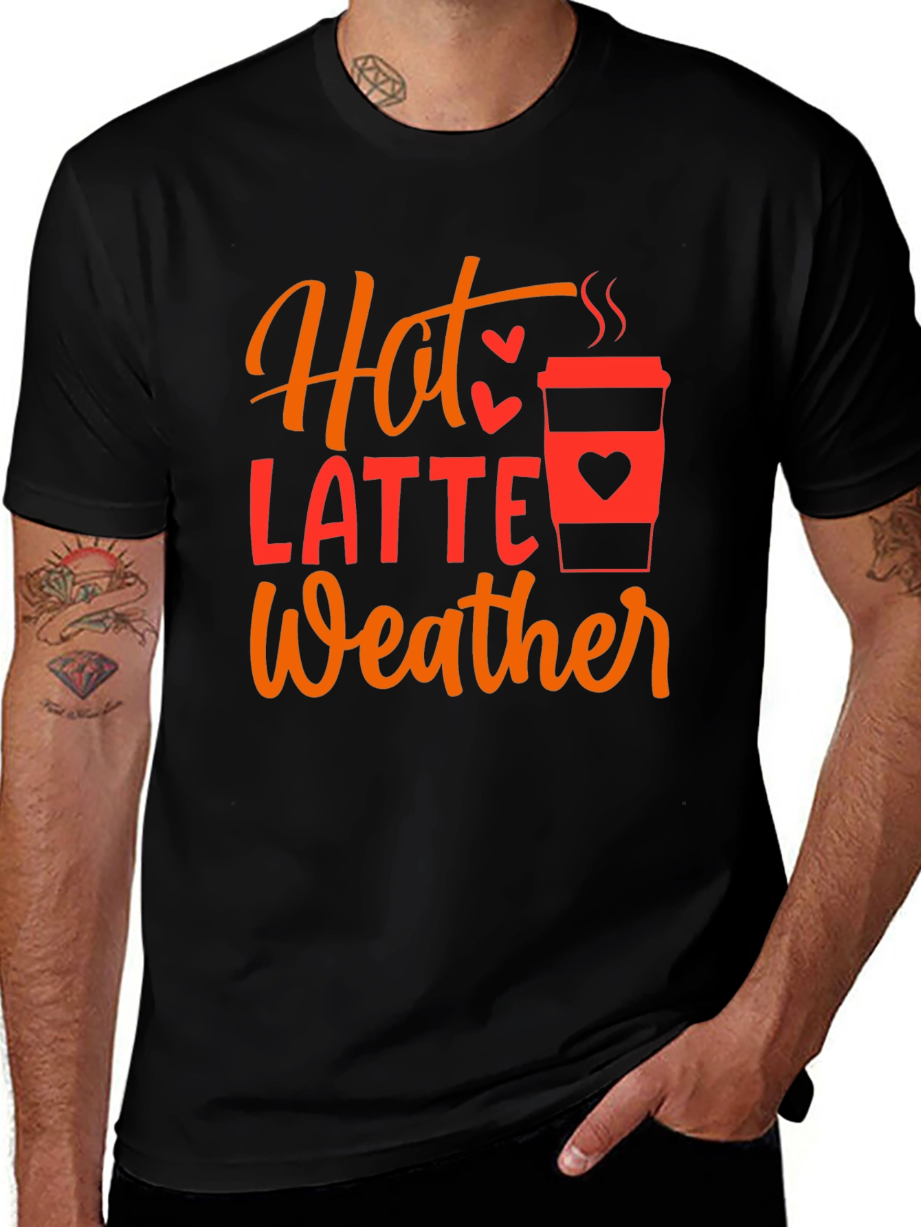 Variant 7 of Hot Latte Weather Graphic Tee Shirt
