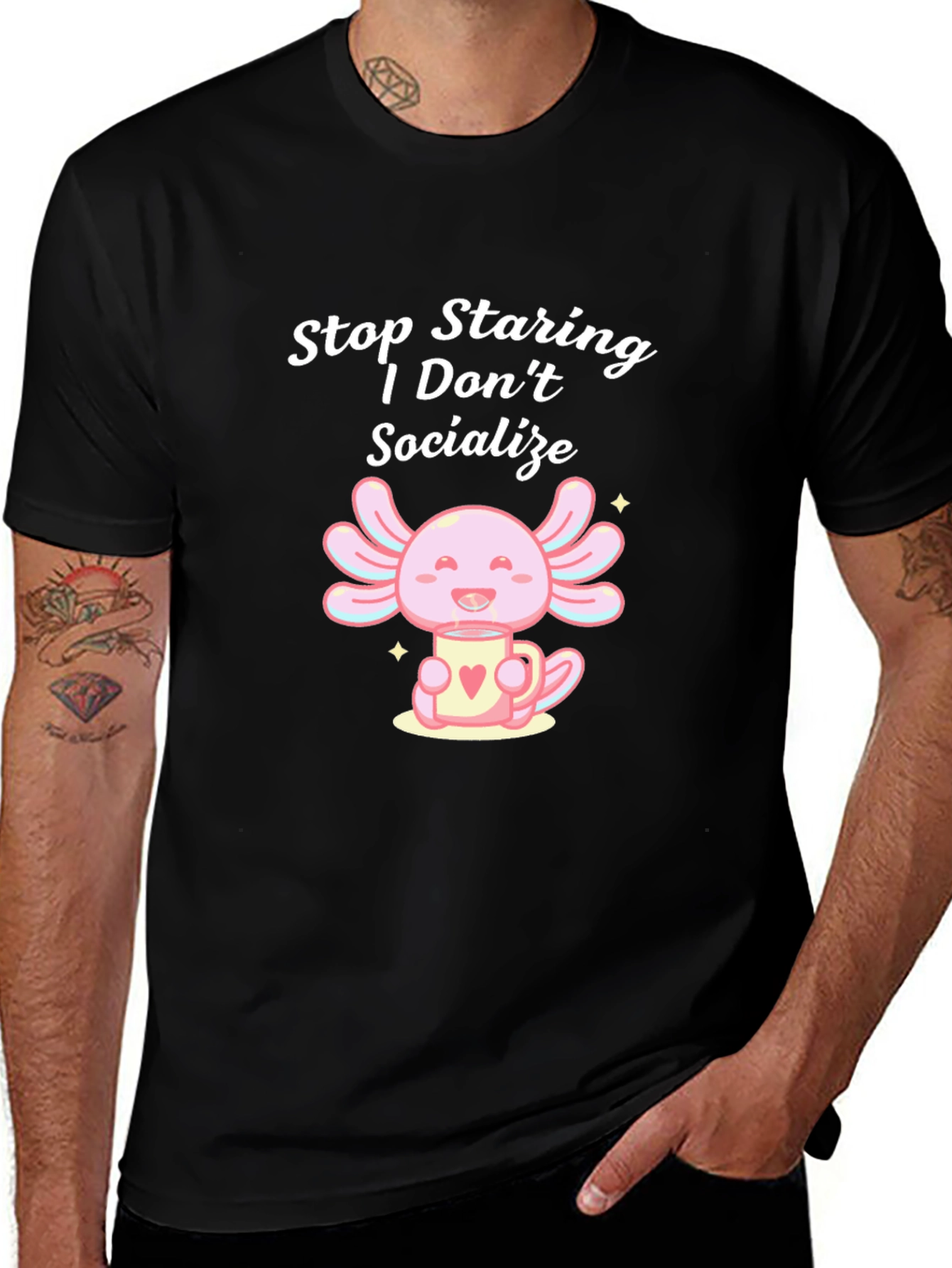 Variant 18 of Stop Staring Axolotl Graphic T-Shirt