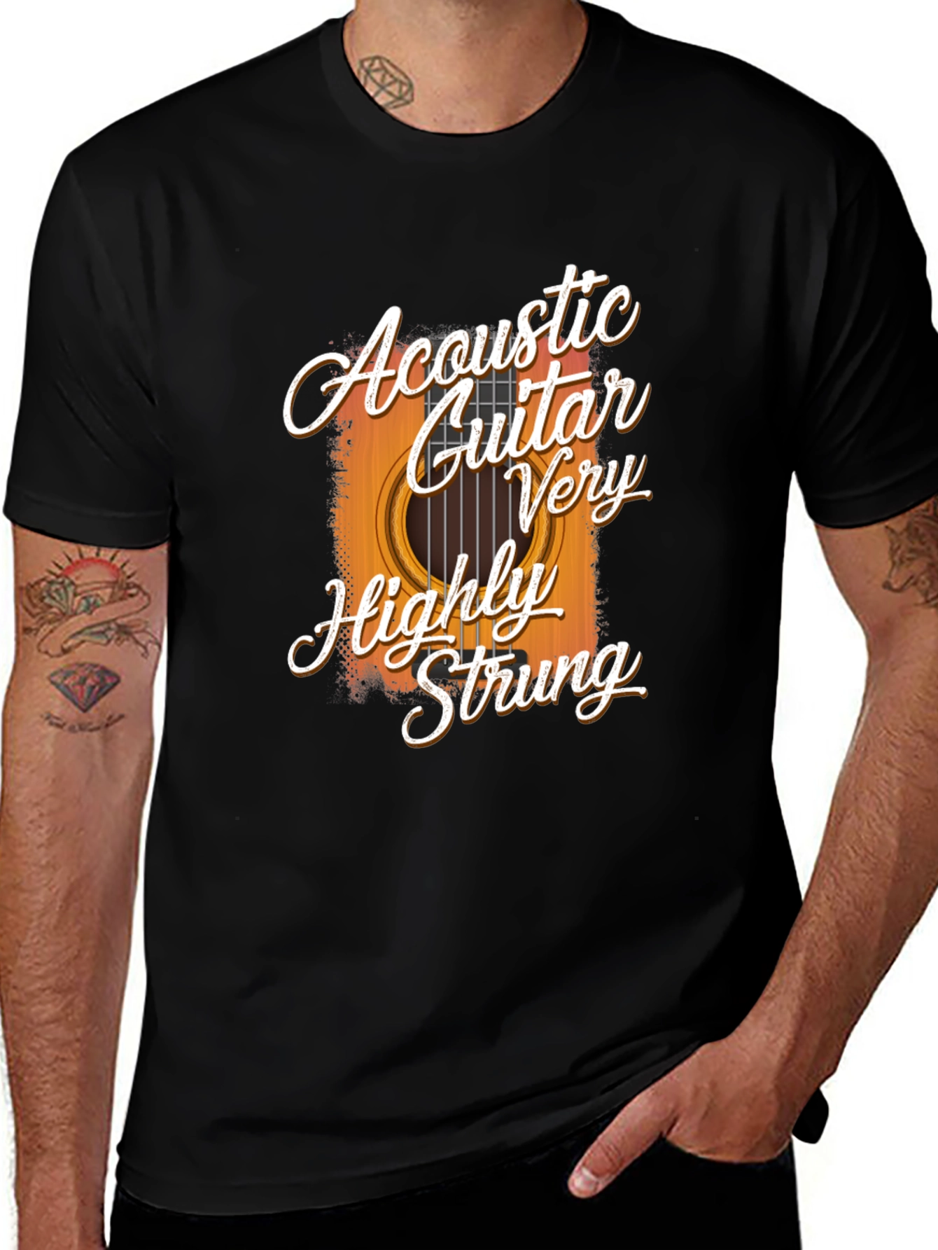 Variant 28 of Acoustic Guitar Highly Strung Graphic Tee