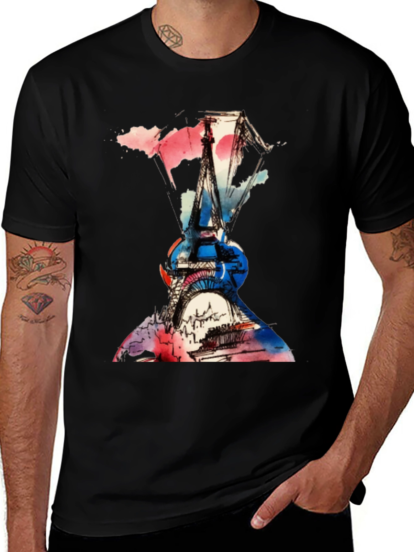 Variant 8 of Eiffel Tower Paris Graphic T-Shirt