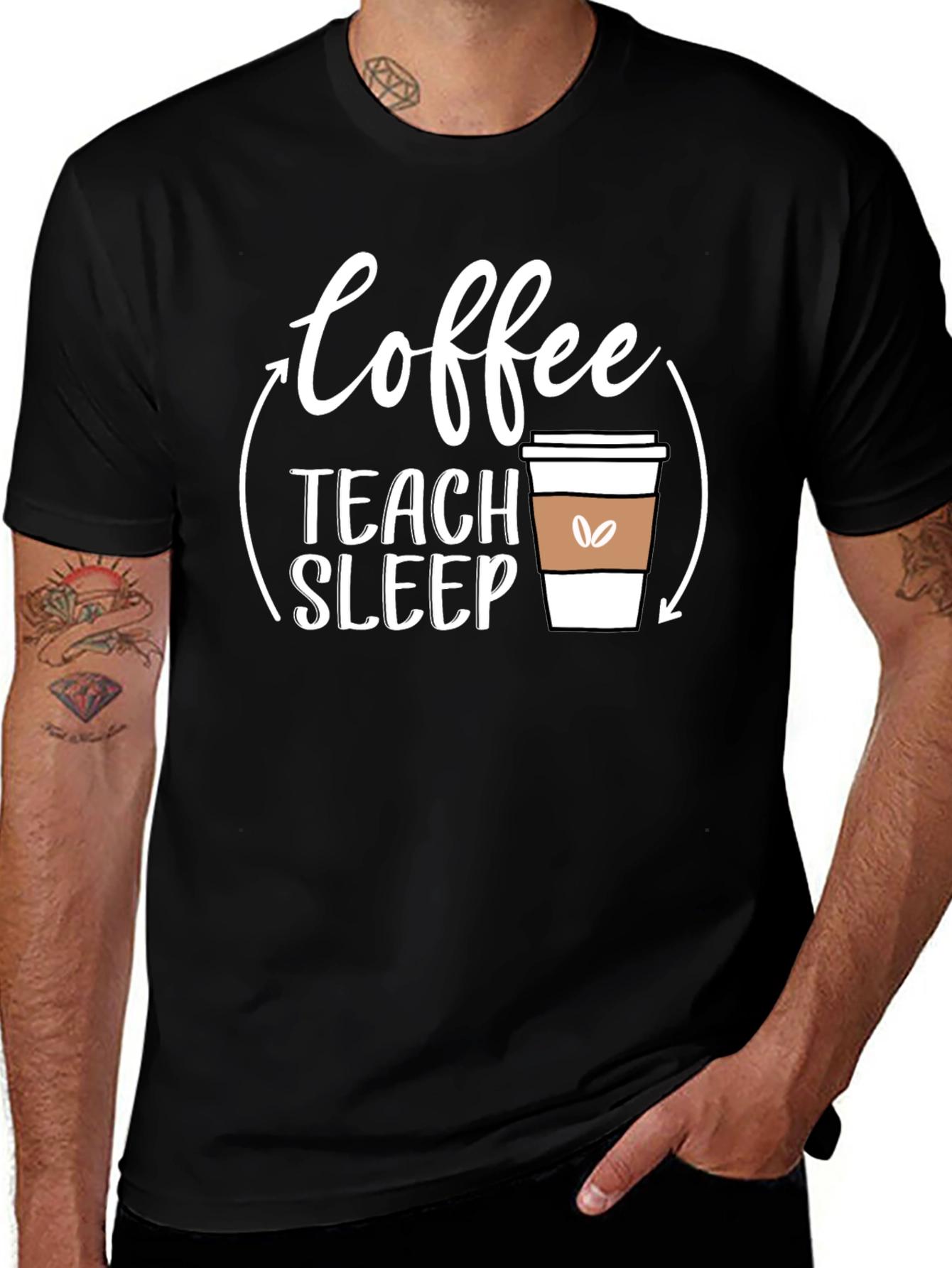 Variant 25 of Coffee Teach Sleep T-Shirt
