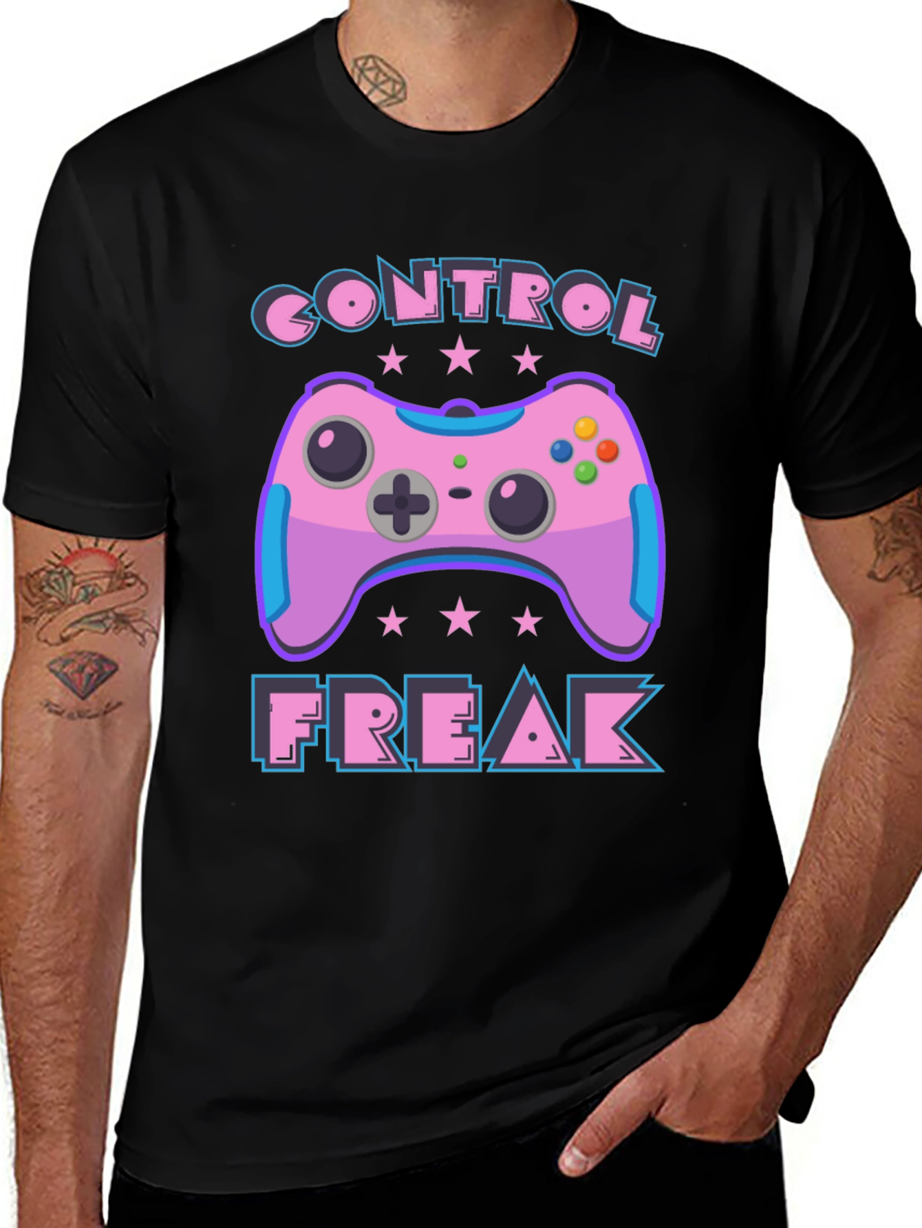 Variant 27 of Control Freak Gamer T-Shirt - Black