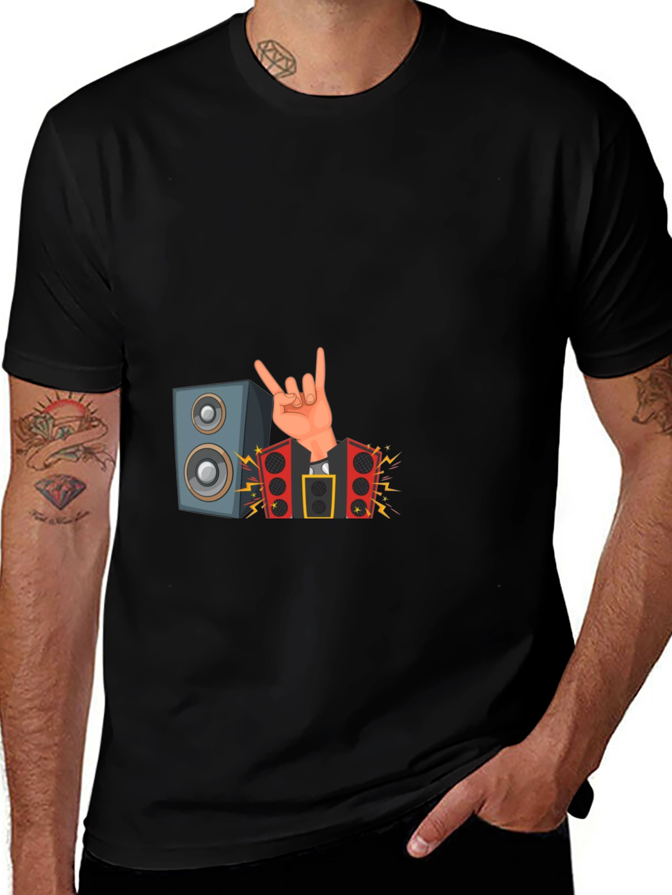 Variant 4 of Rock On T-Shirt - Music Lover Graphic Tee