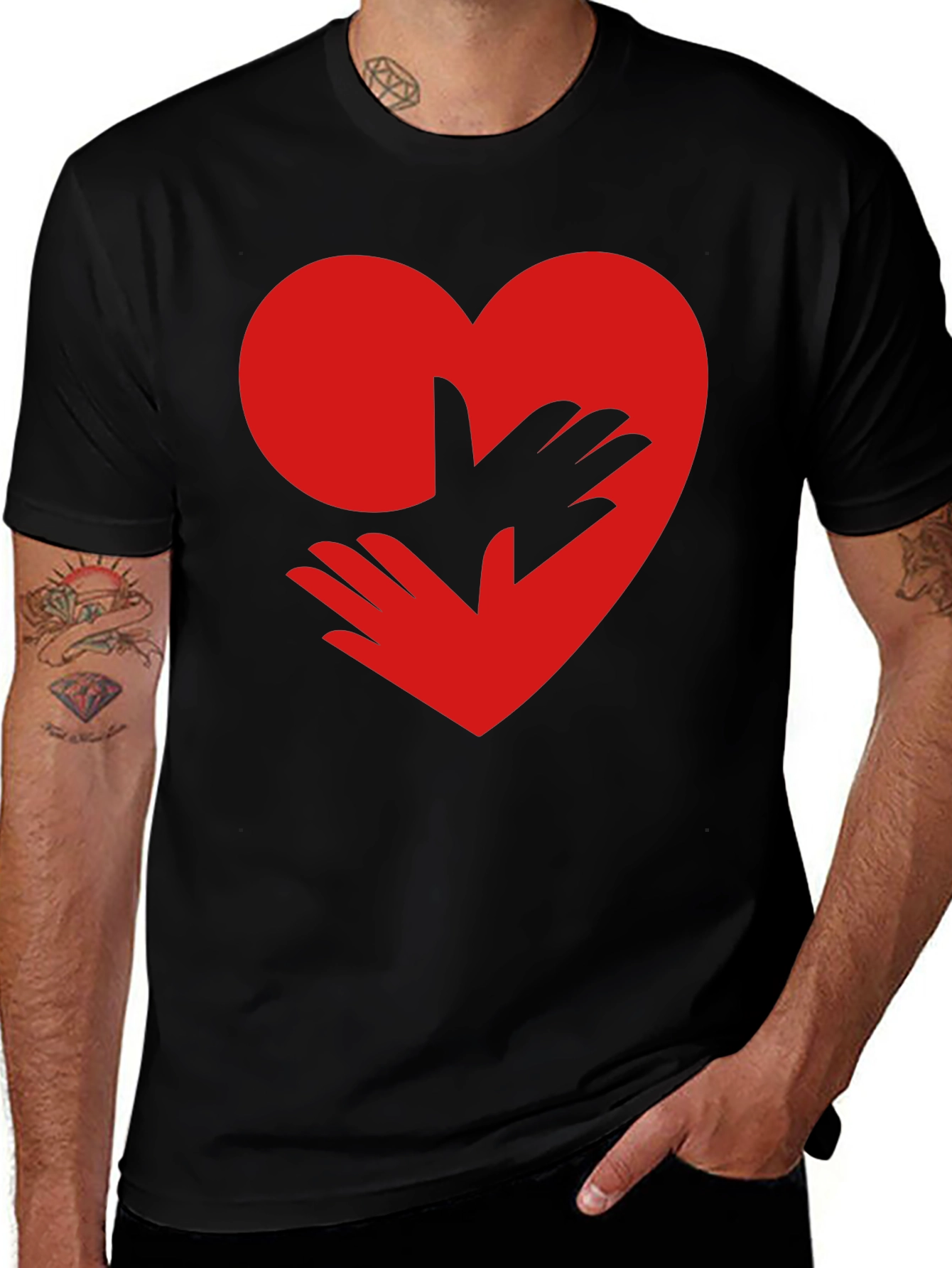 Variant 21 of Heart Hands Graphic Tee - Love & Support