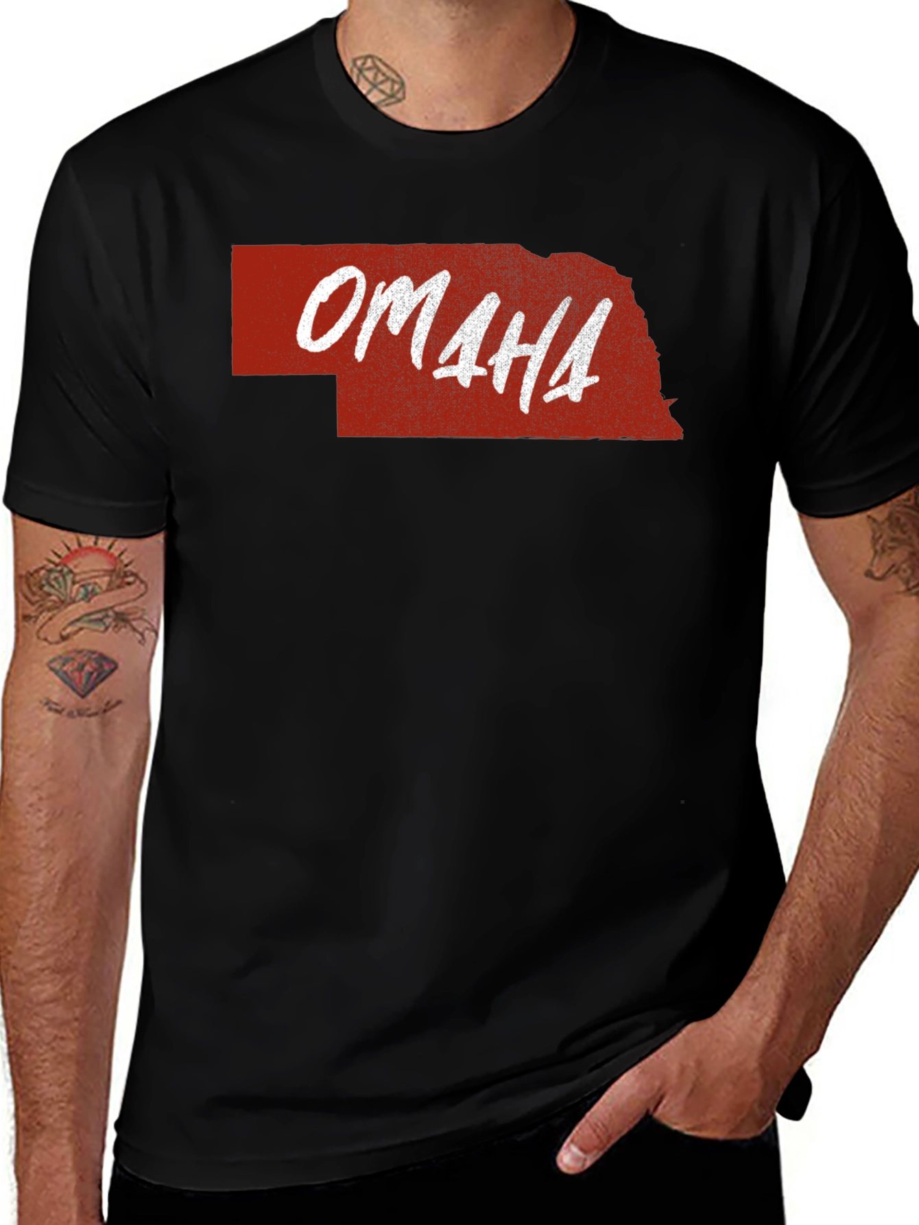 Omaha Nebraska State Map T-Shirt