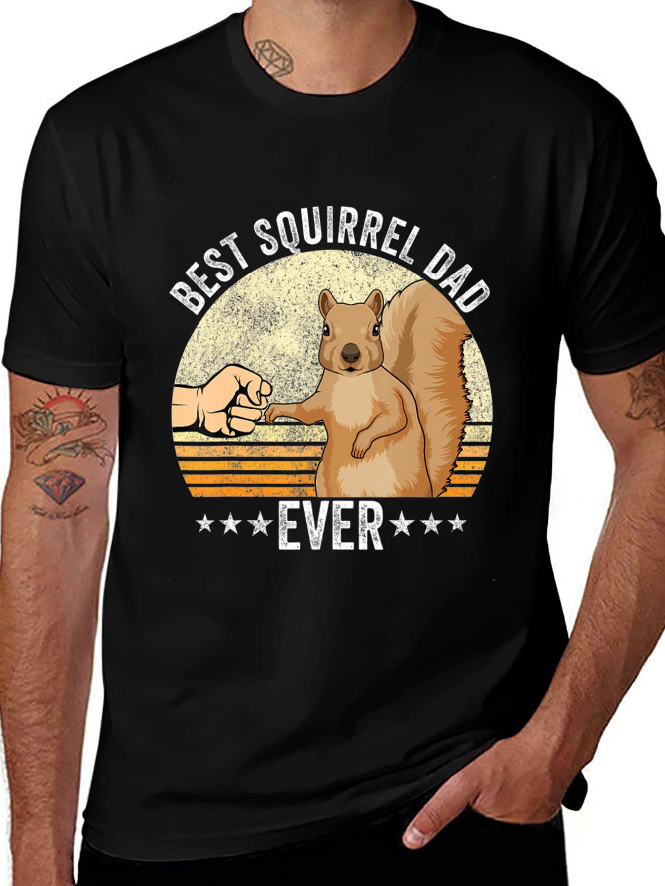 Variant 27 of Best Squirrel Dad Ever T-Shirt - Novelty Graphic Tee