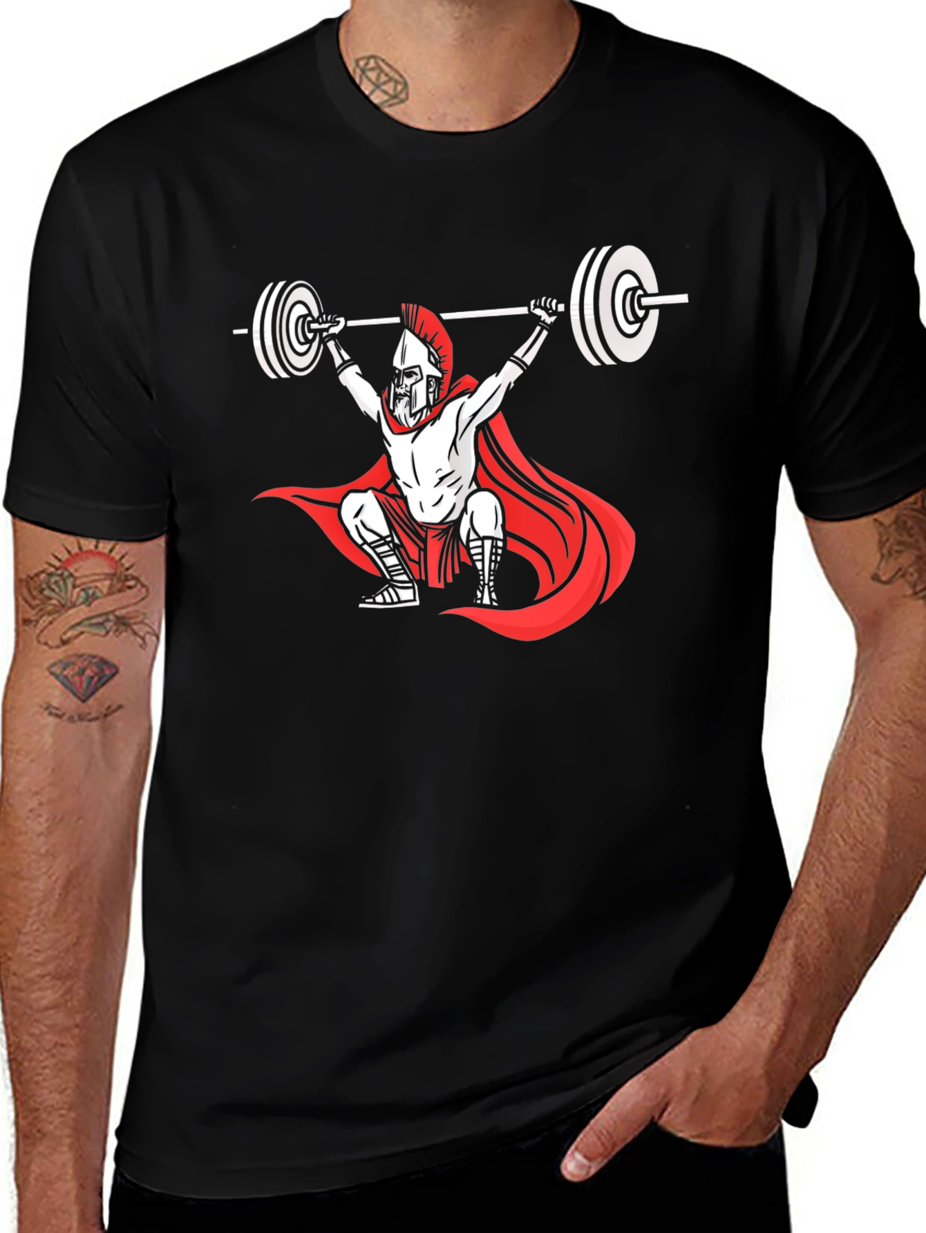 Variant 25 of Spartan Lifter Graphic Tee - Black T-Shirt