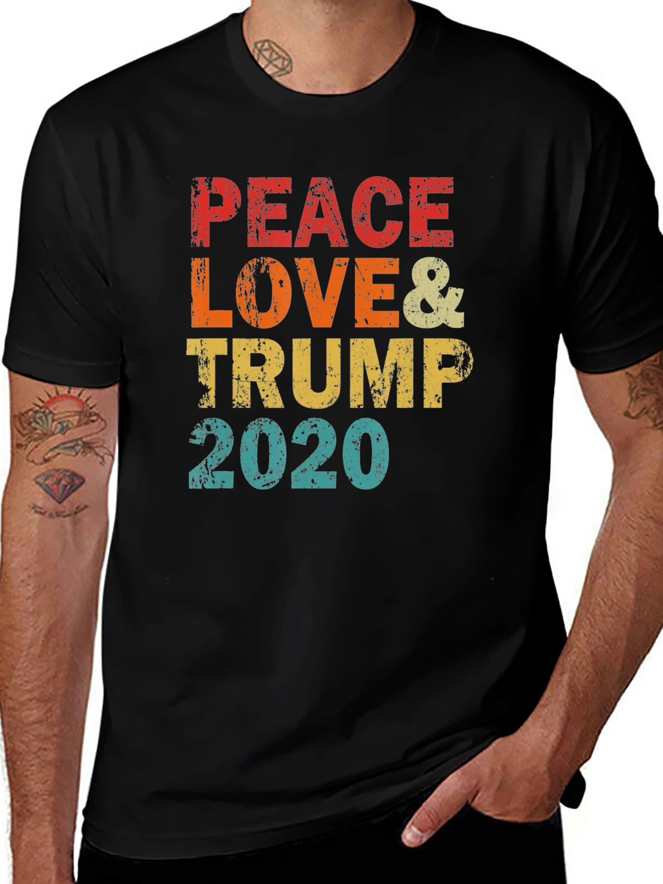 Peace Love & Trump 2020 Graphic Tee