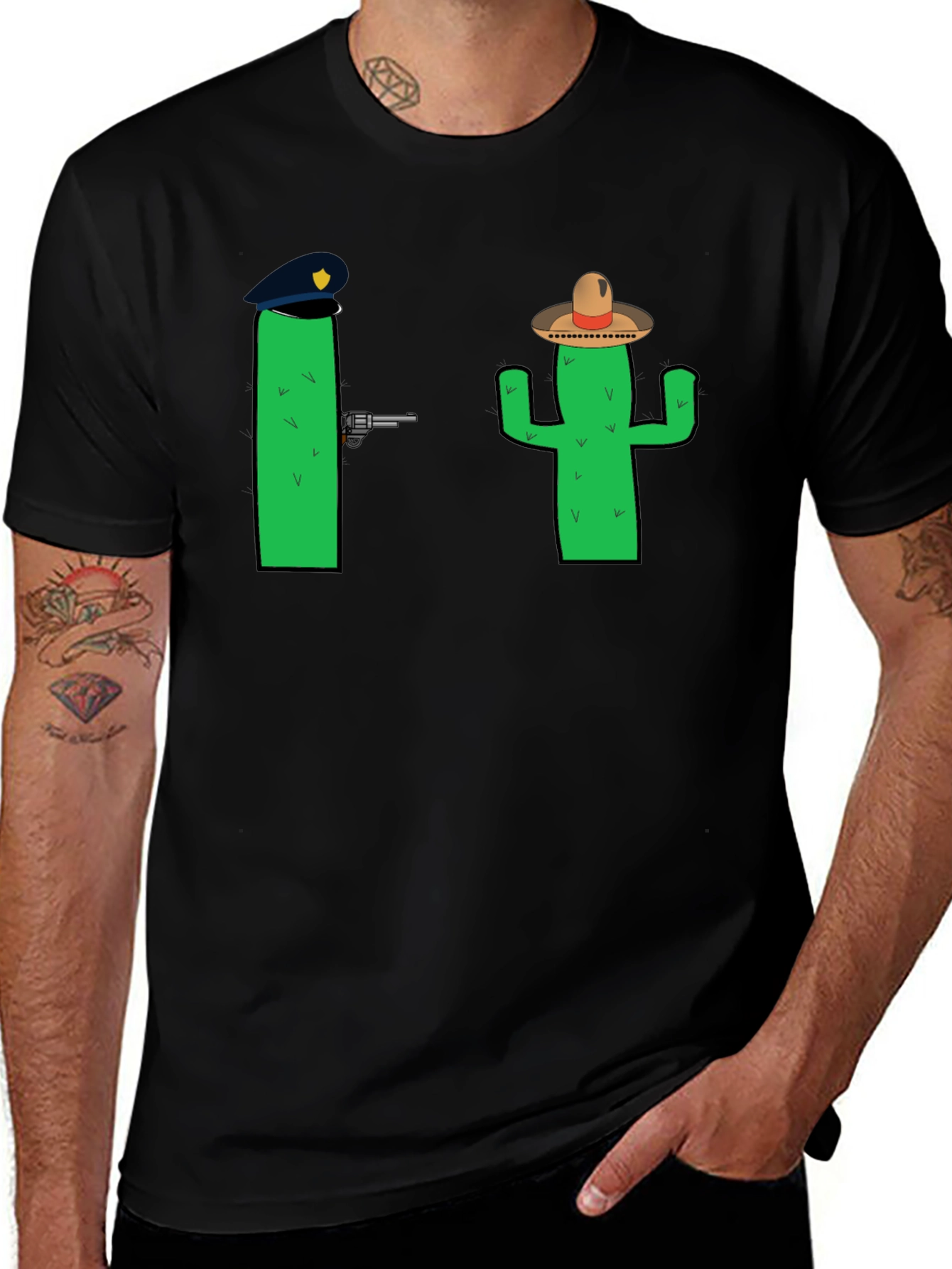 Variant 7 of Cactus Showdown T-Shirt - Funny Graphic Tee