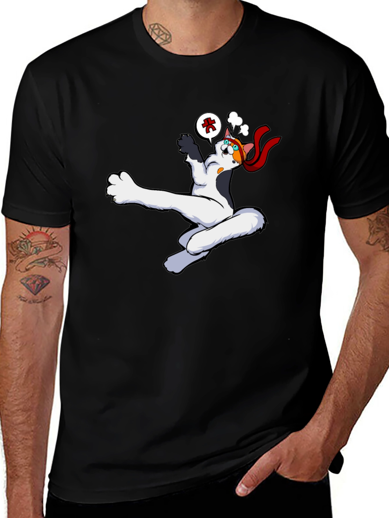 Variant 13 of Crazy Cartoon Cat T-Shirt