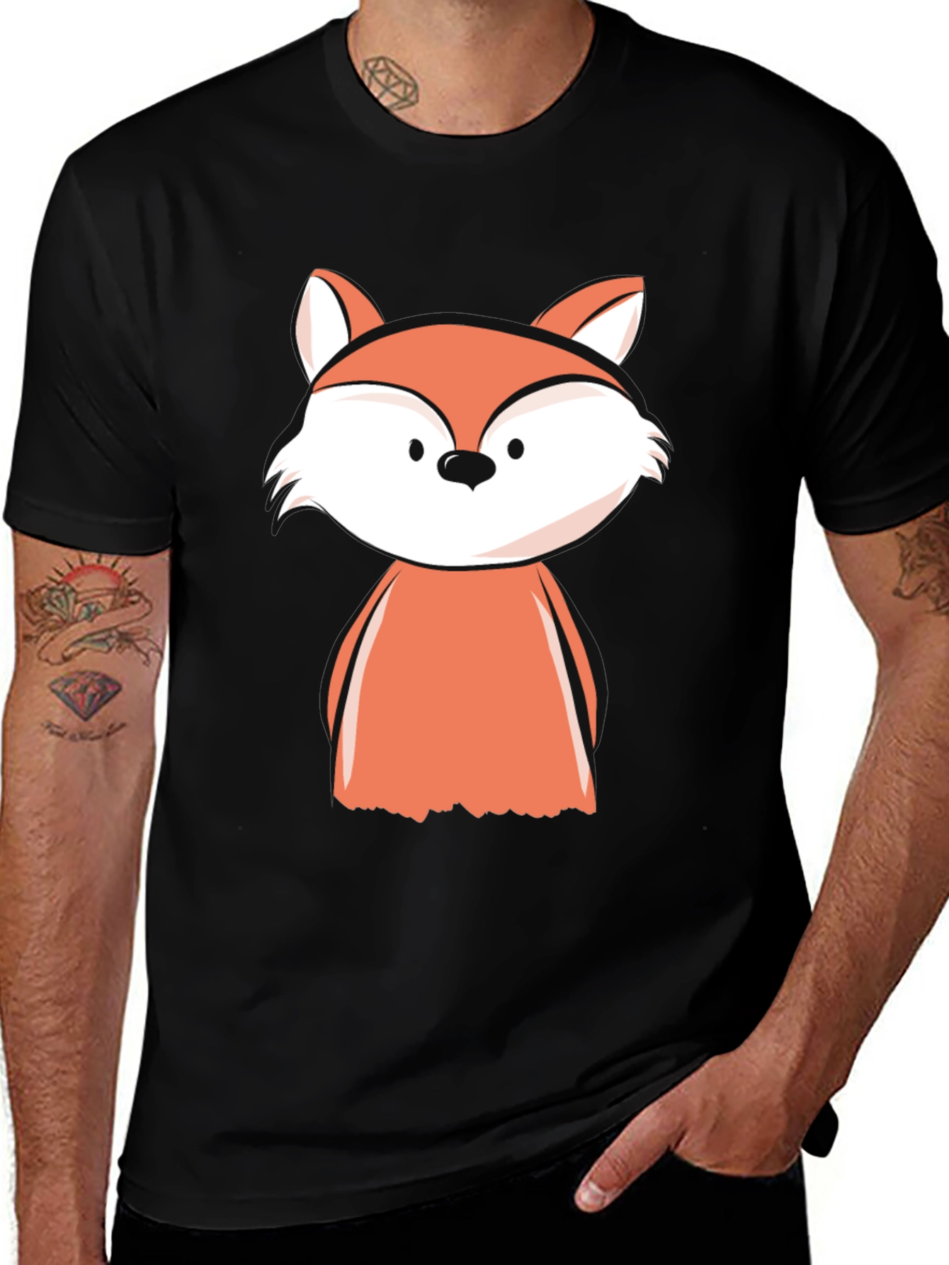 Variant 3 of Fox Graphic Tee - Men's Black T-Shirt