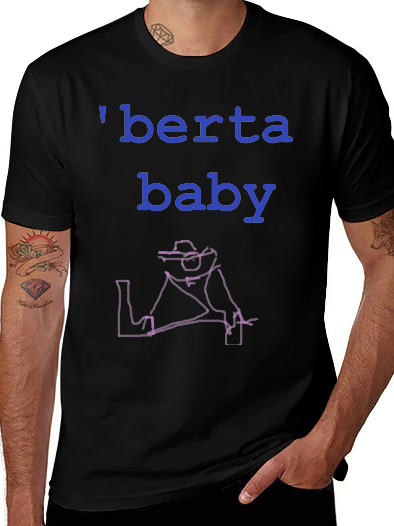 Variant 3 of Berta Baby T-Shirt - Unique Line Art Tee