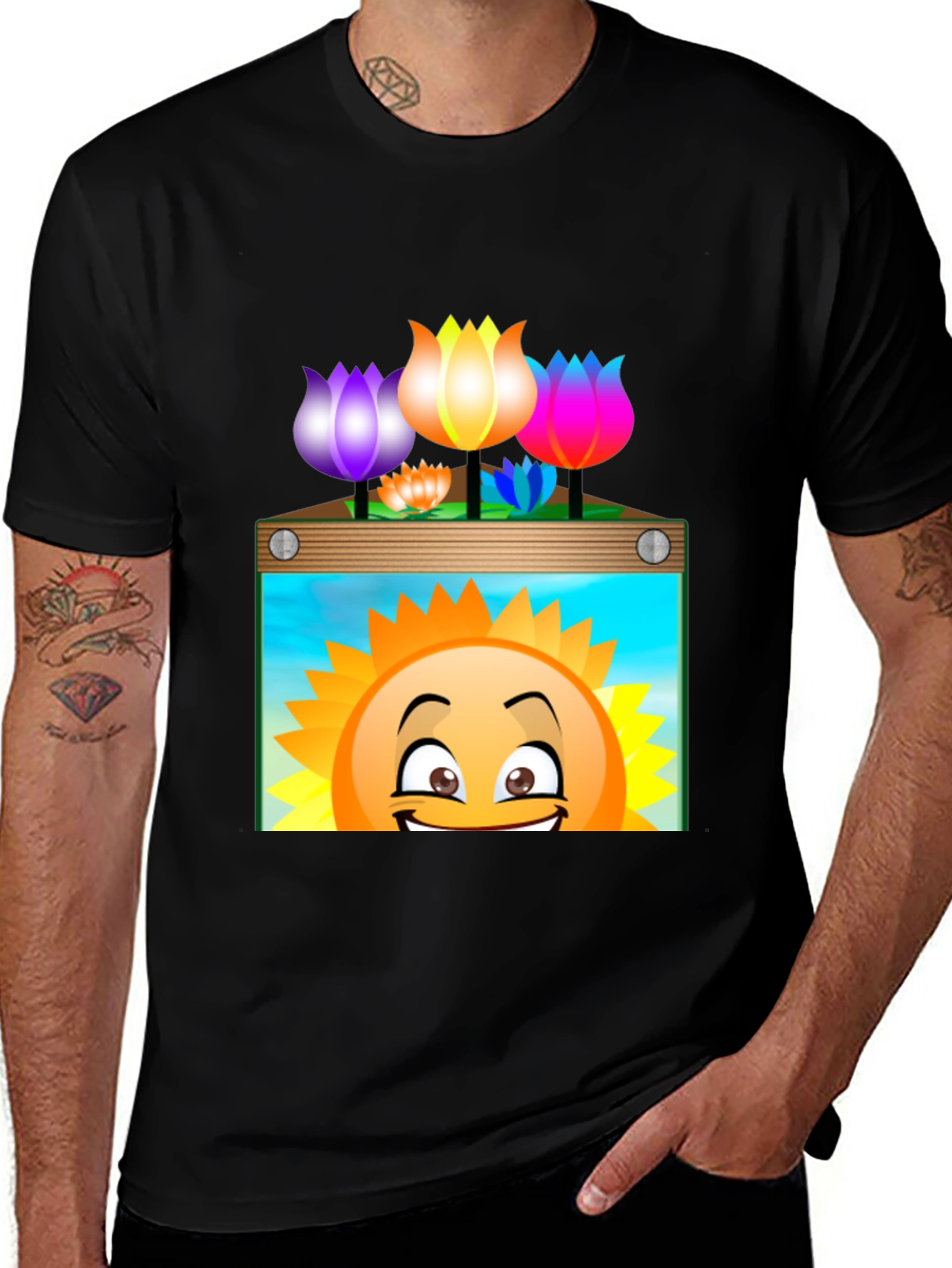 Variant 28 of Sun & Flowers Graphic Tee