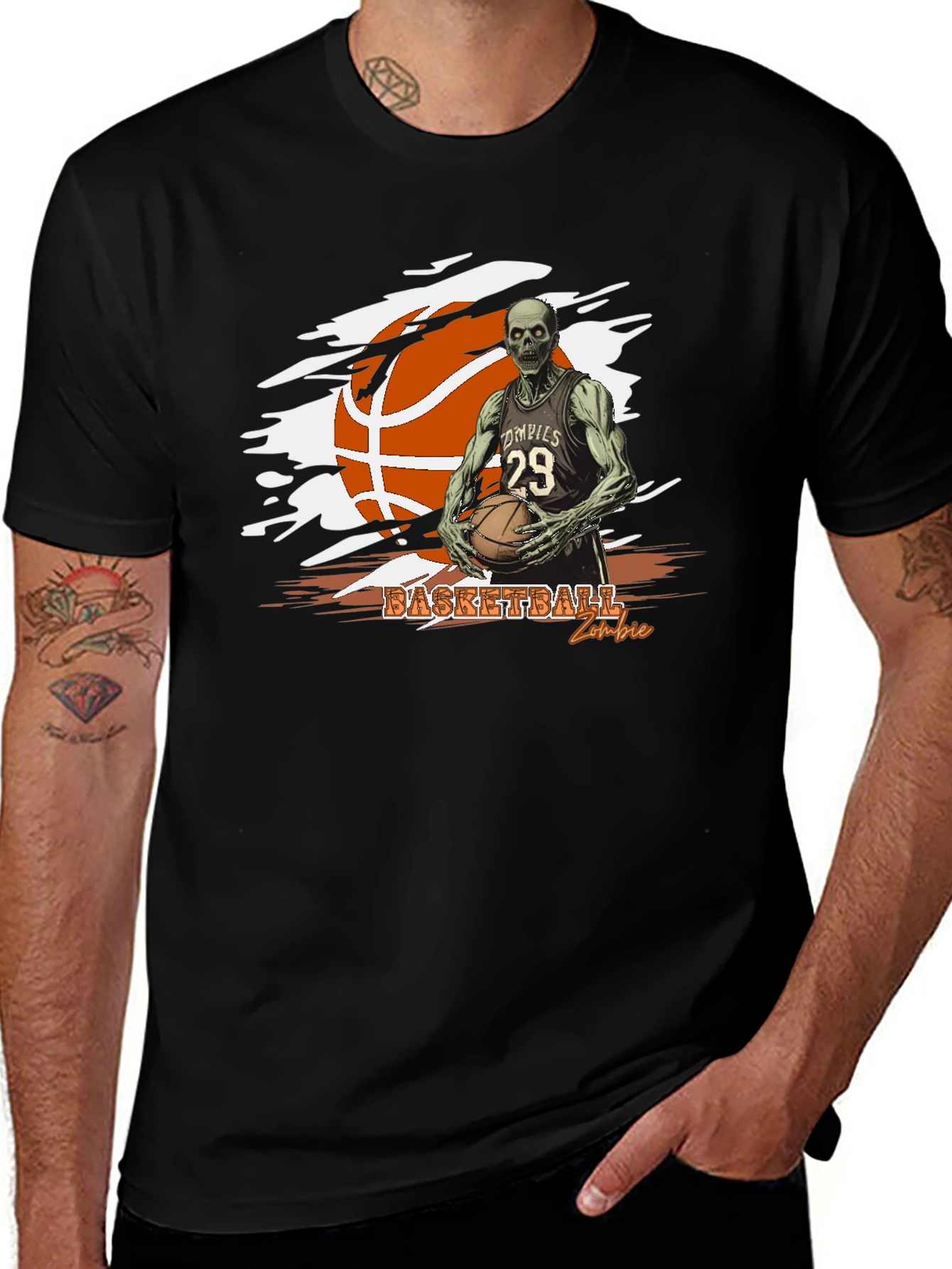 Variant 14 of Zombie Basketball Graphic Tee