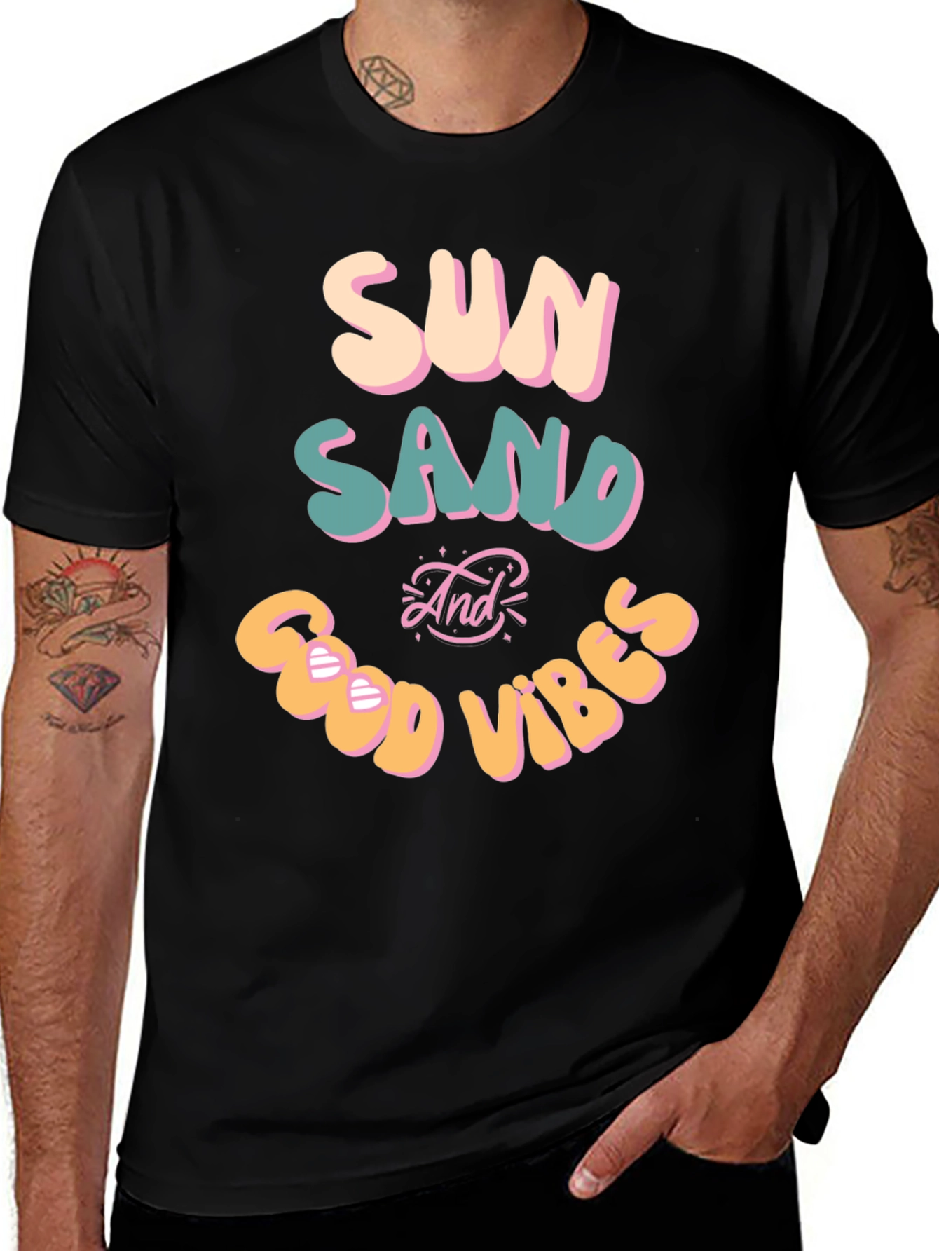 Variant 4 of Sun Sand Good Vibes Graphic T-Shirt