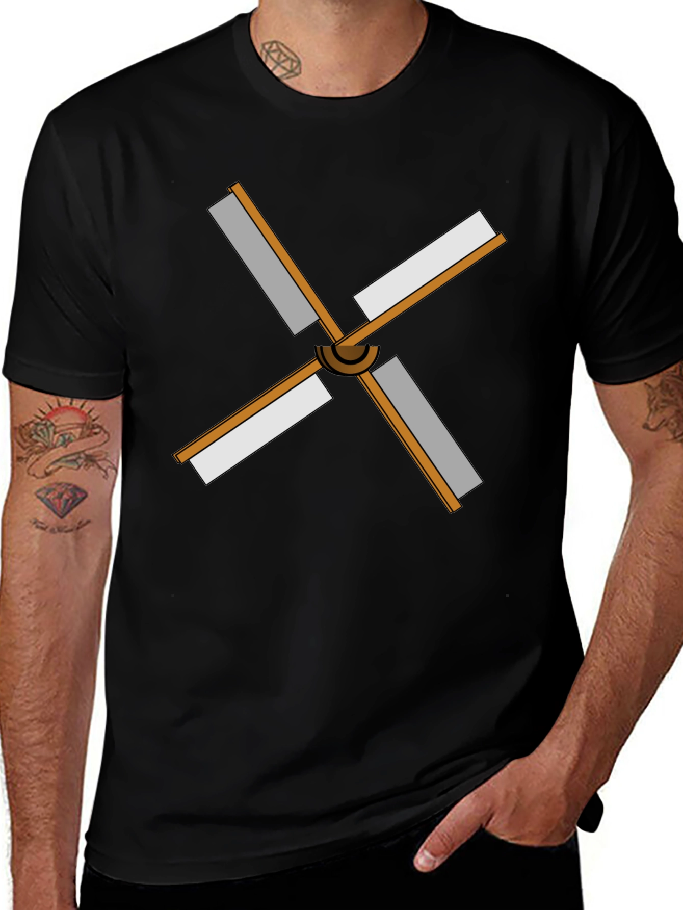 Variant 5 of Modern Windmill Graphic Tee - Unique Design
