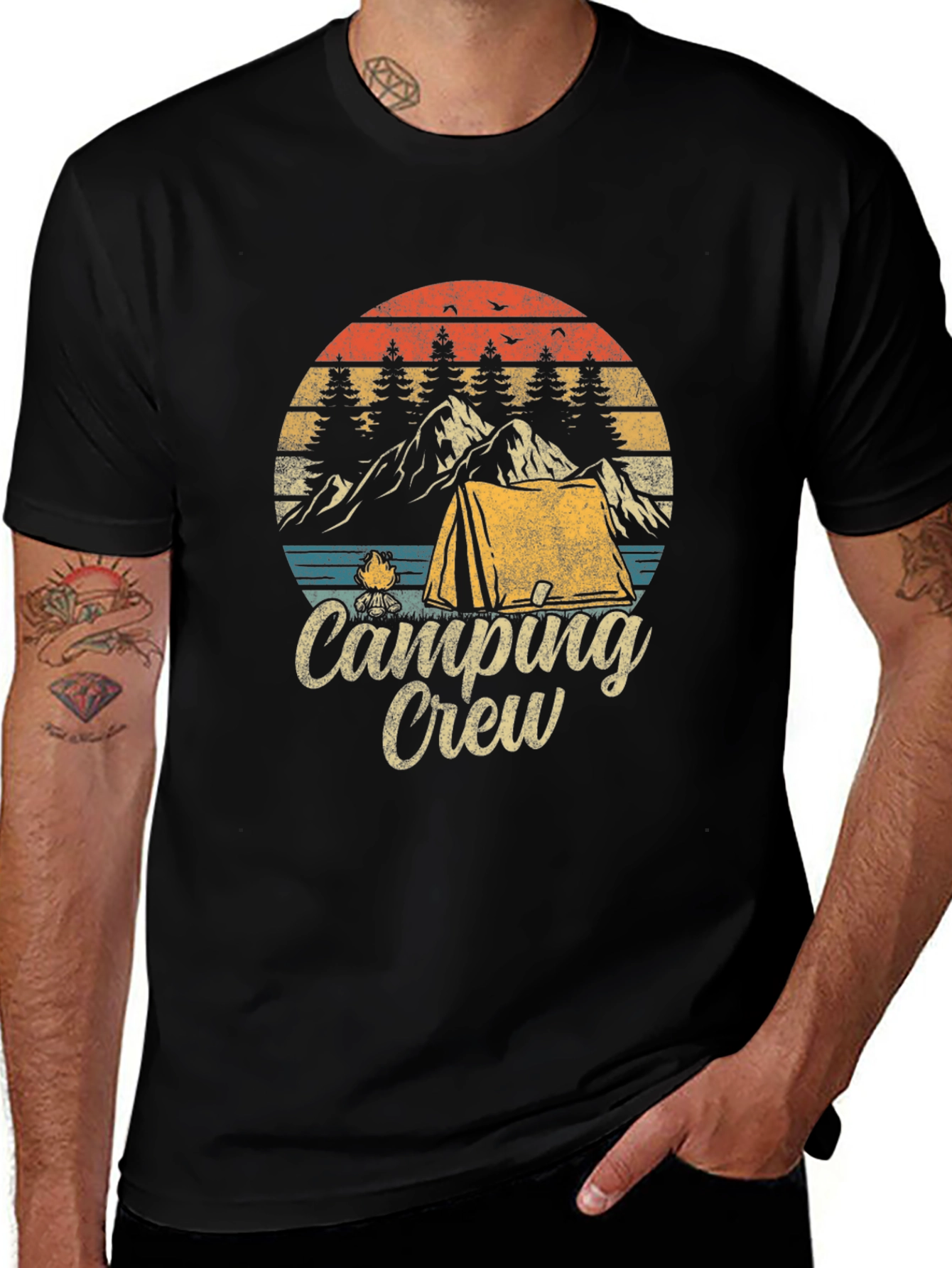 Camping Crew Graphic T-Shirt - Outdoor Adventure Tee